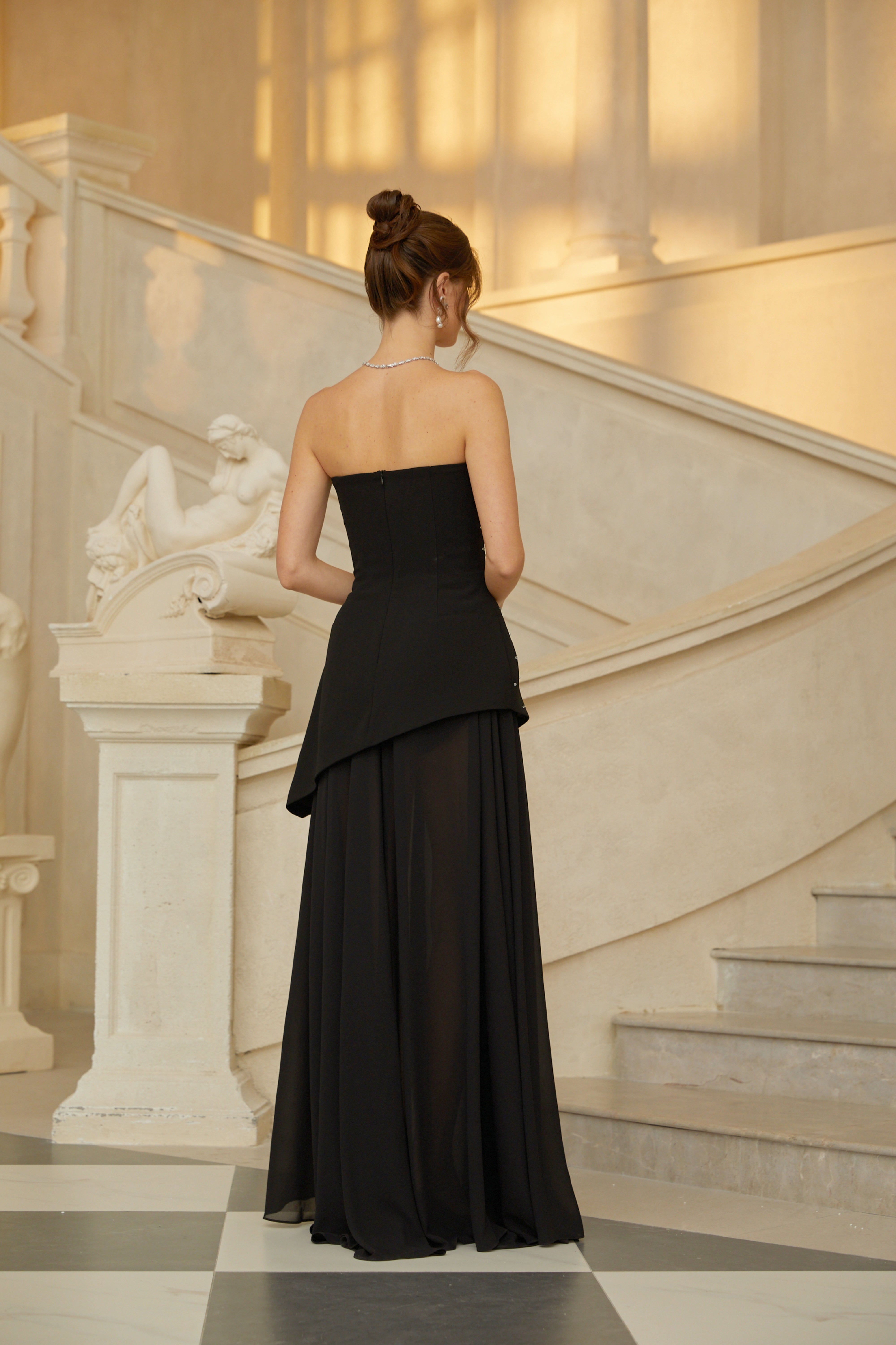 Melisande Black Embellished Dress & Skirt Set (Final Sale-US Only)