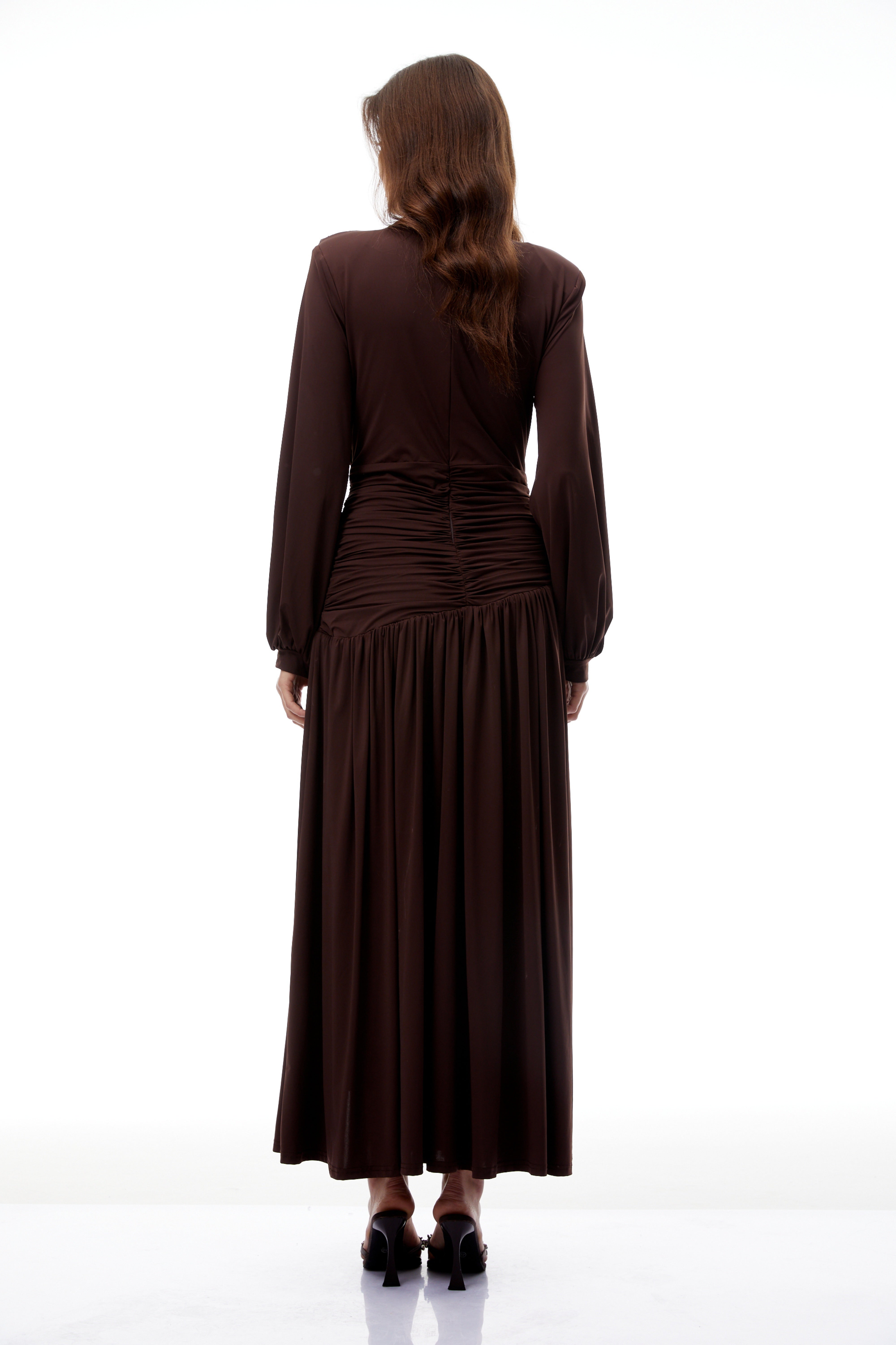 Tabitha Brown Braid Detail Ruched Maxi Dress (Final Sale-US Only)
