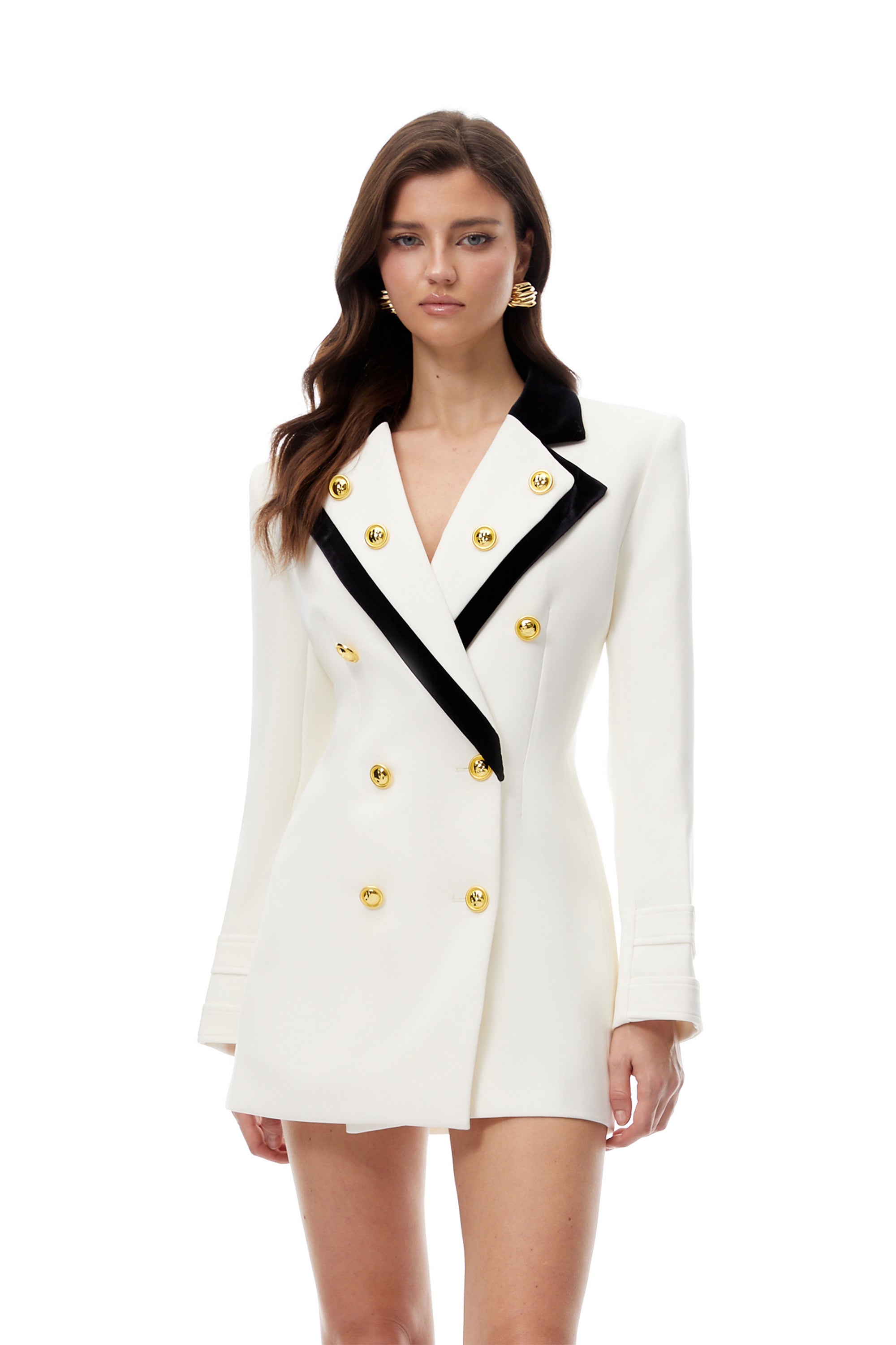 Rodica White Double-Breasted Blazer