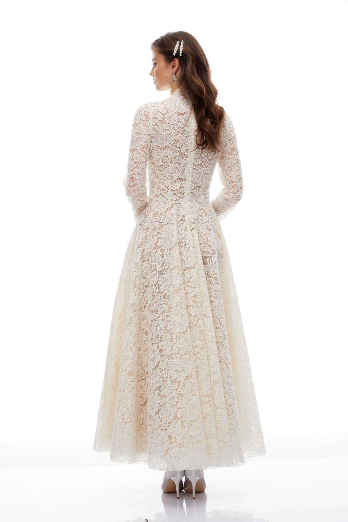 Oliana Ivory Lace Maxi Gown (Final Sale-US Only)