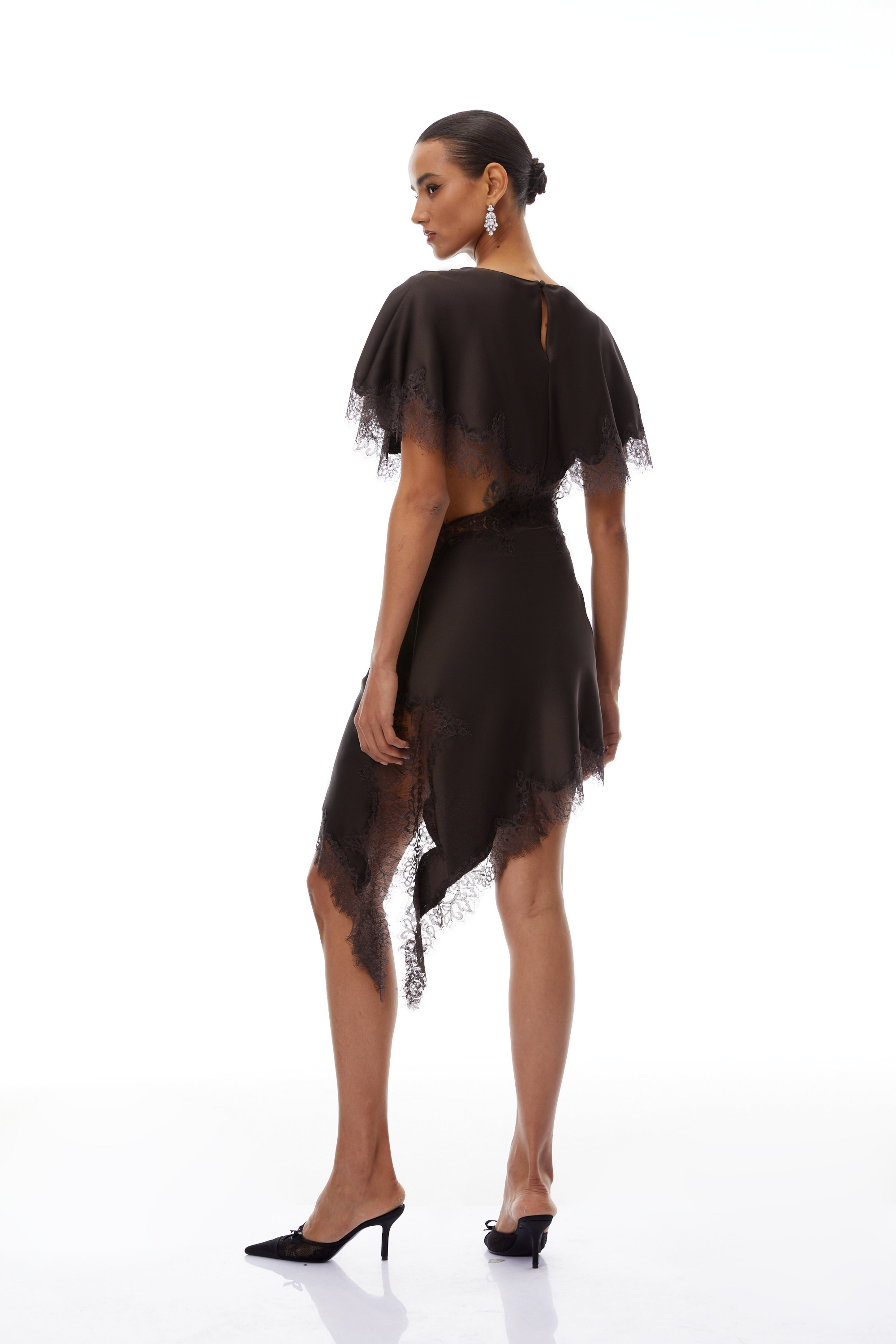 Henrik Brown Lace Trim Dress (Final Sale-US Only)