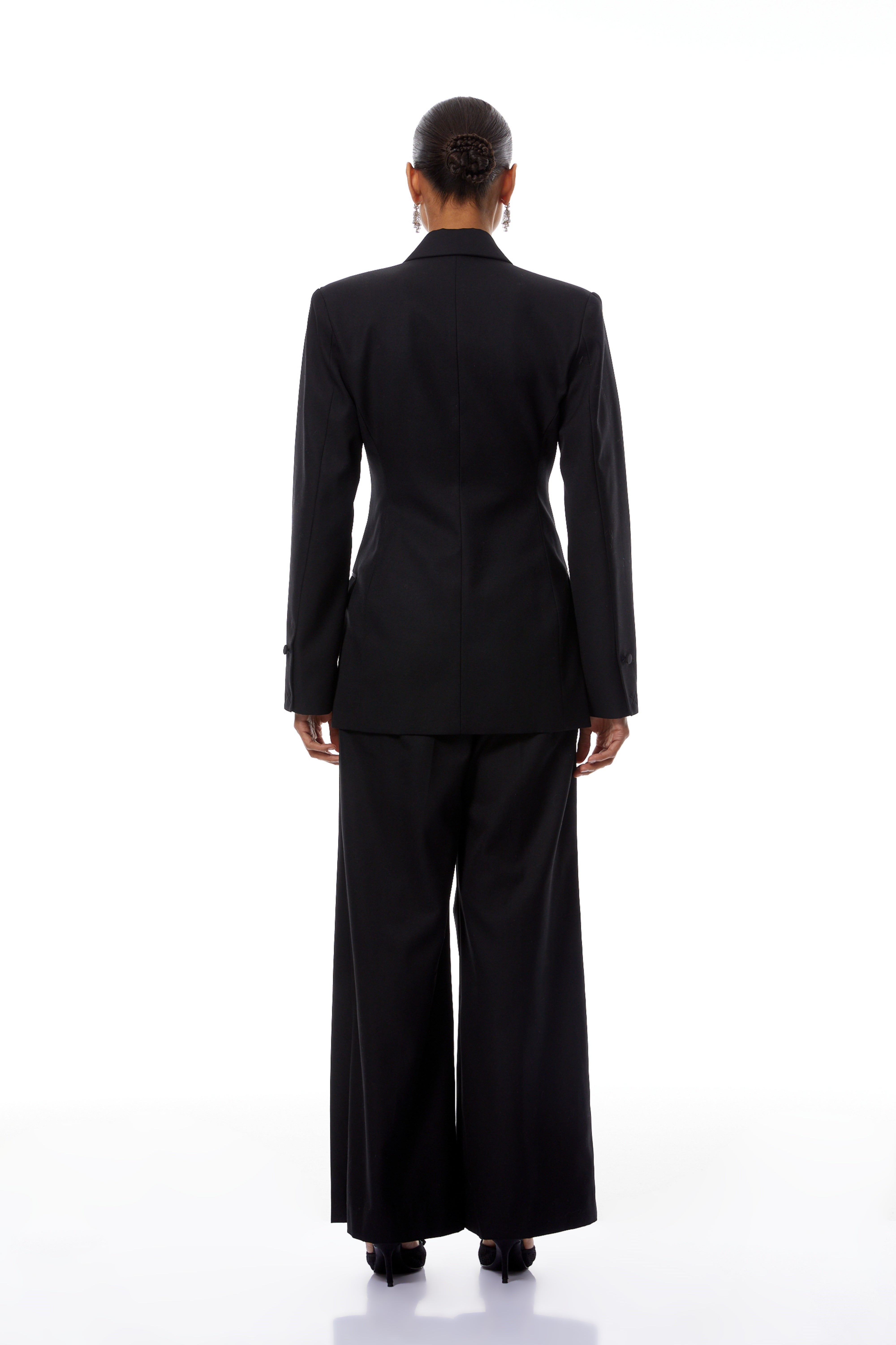 Stian Black Cinched Waist Blazer & Trousers Set (Final Sale)