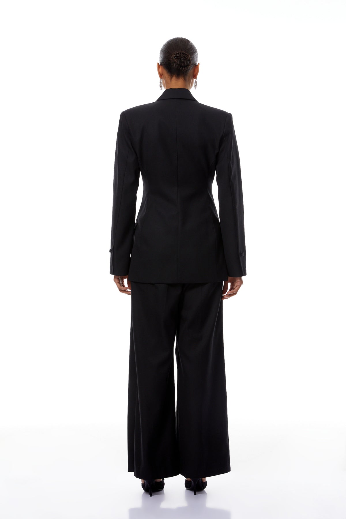 Stian Black Cinched Waist Blazer & Trousers Set (Final Sale)