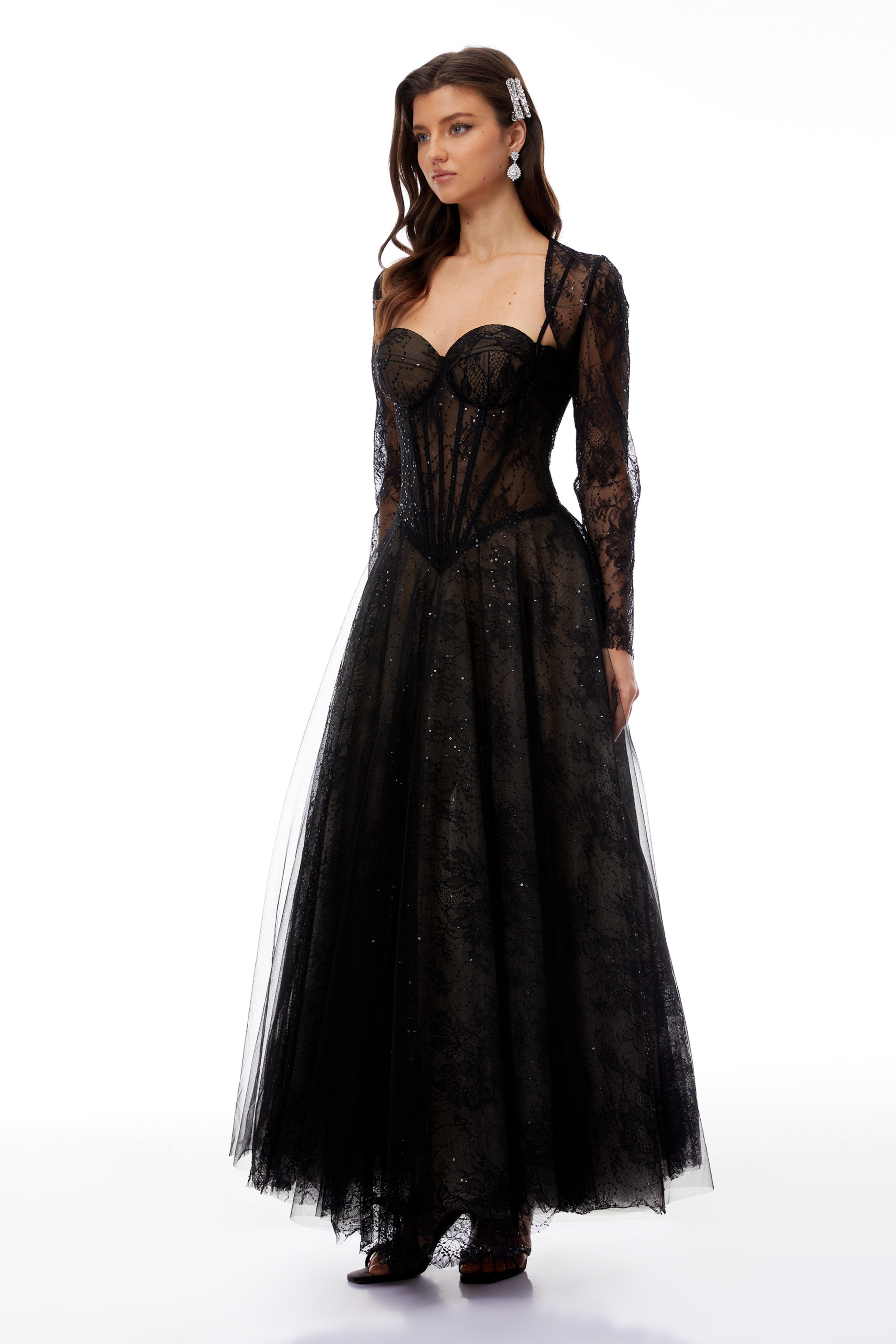Celina Lace Corset Maxi Gown
