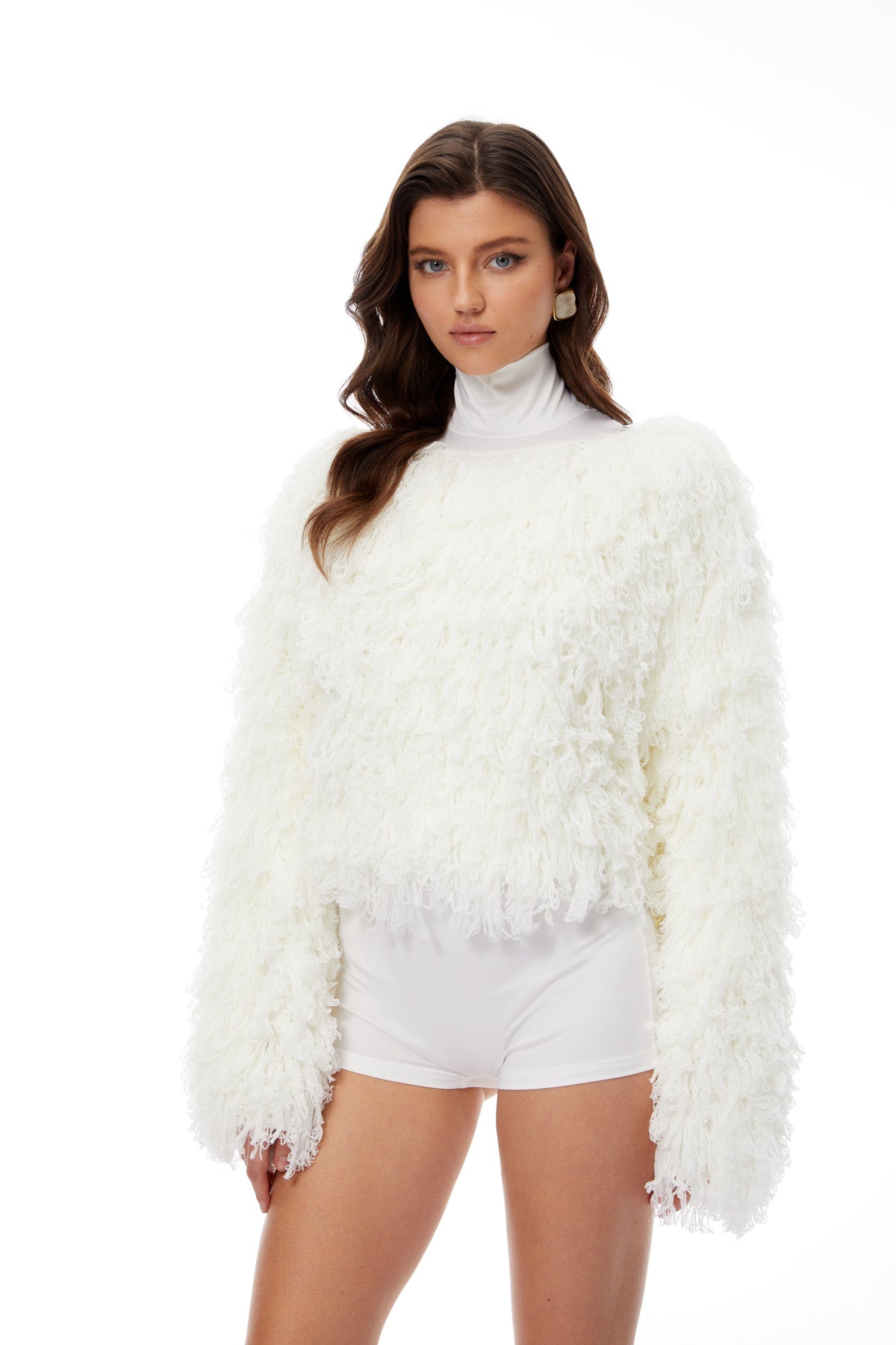Veronica White Fringed Blouse (Final Sale)
