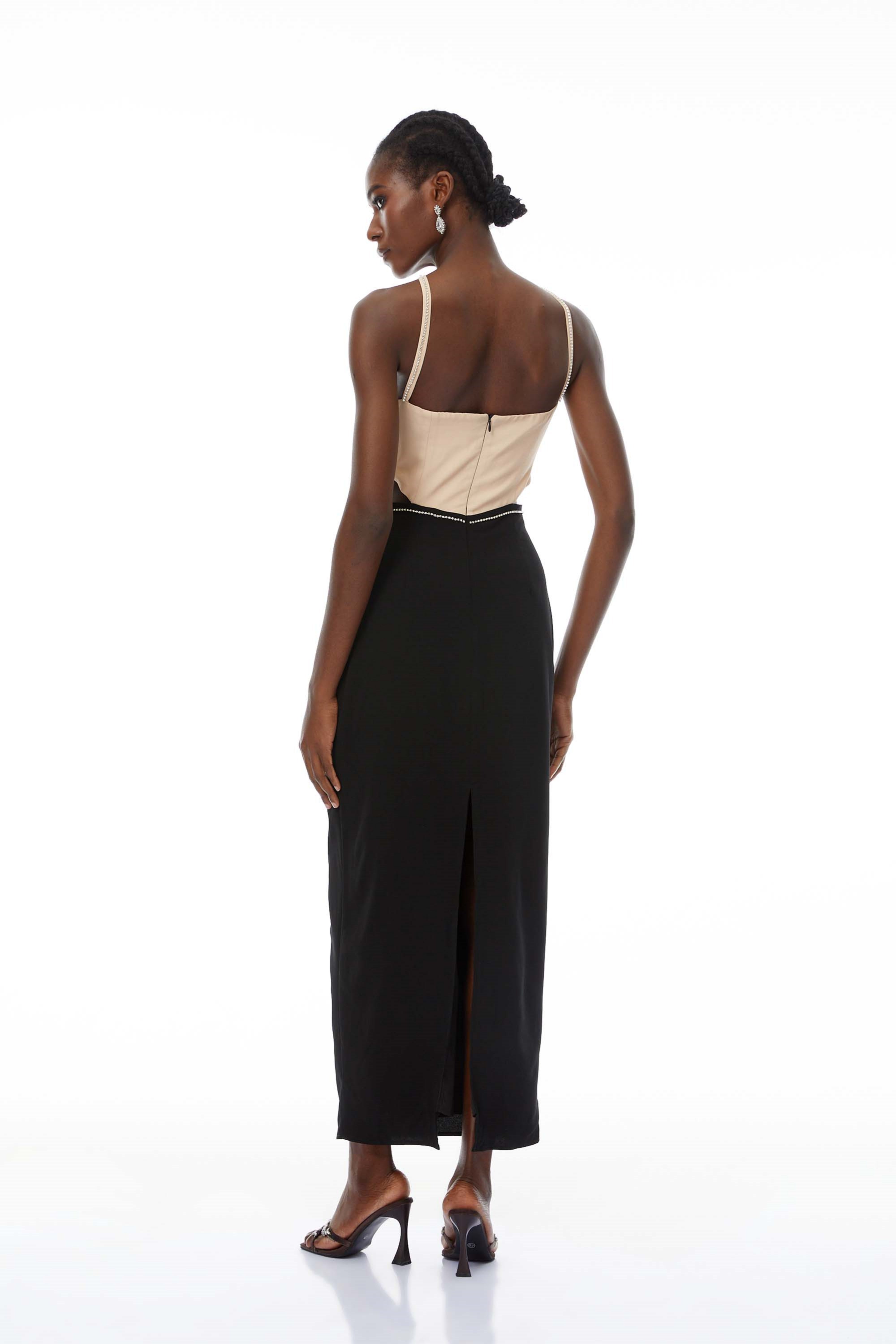 Domenica Crystal-Chain Embellished Maxi Dress (Final Sale)