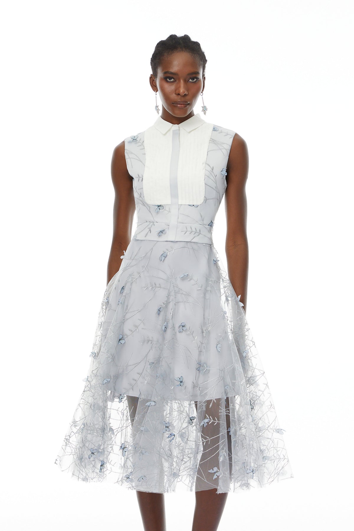 Neve Lavender Floral Appliqué Jacket & Dress Set (Final Sale)