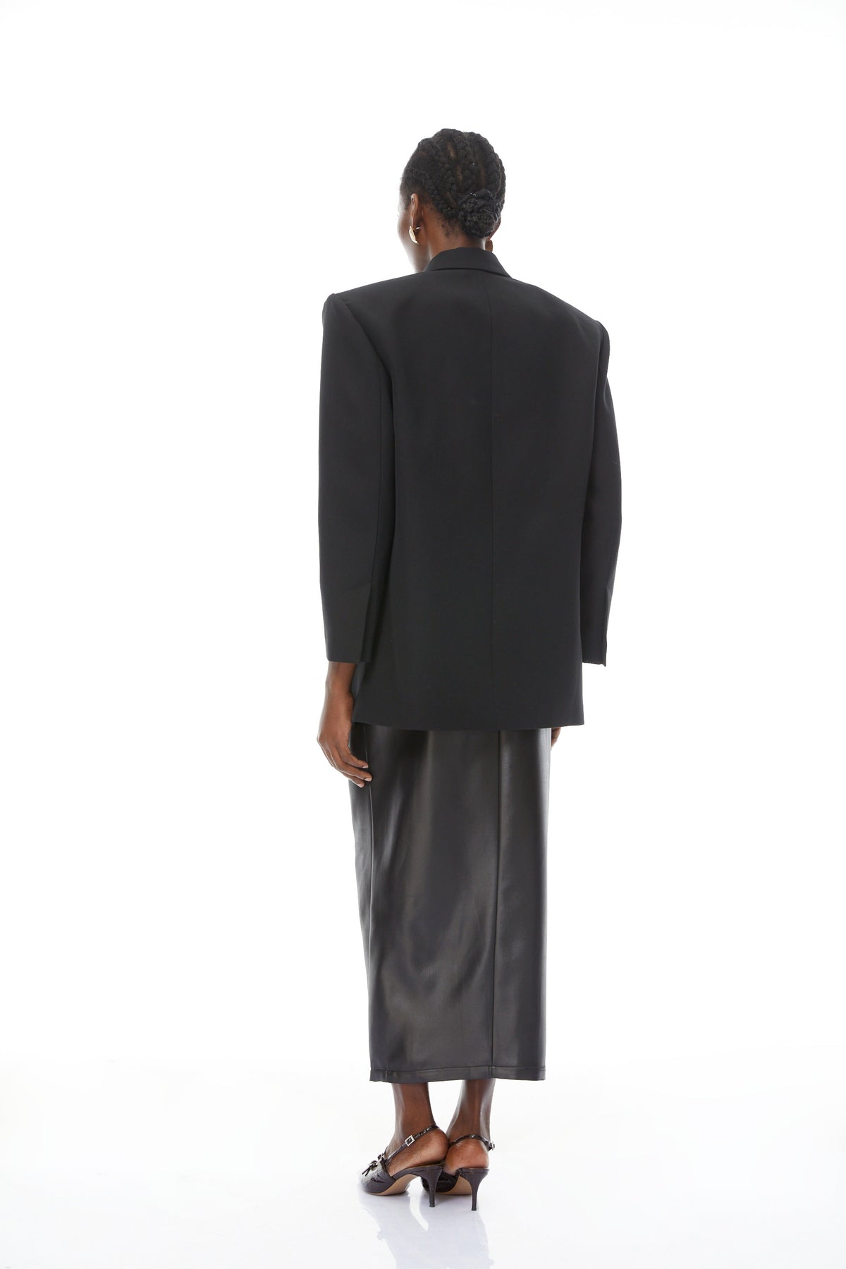 Simona Black Lapel Single-Breasted Blazer