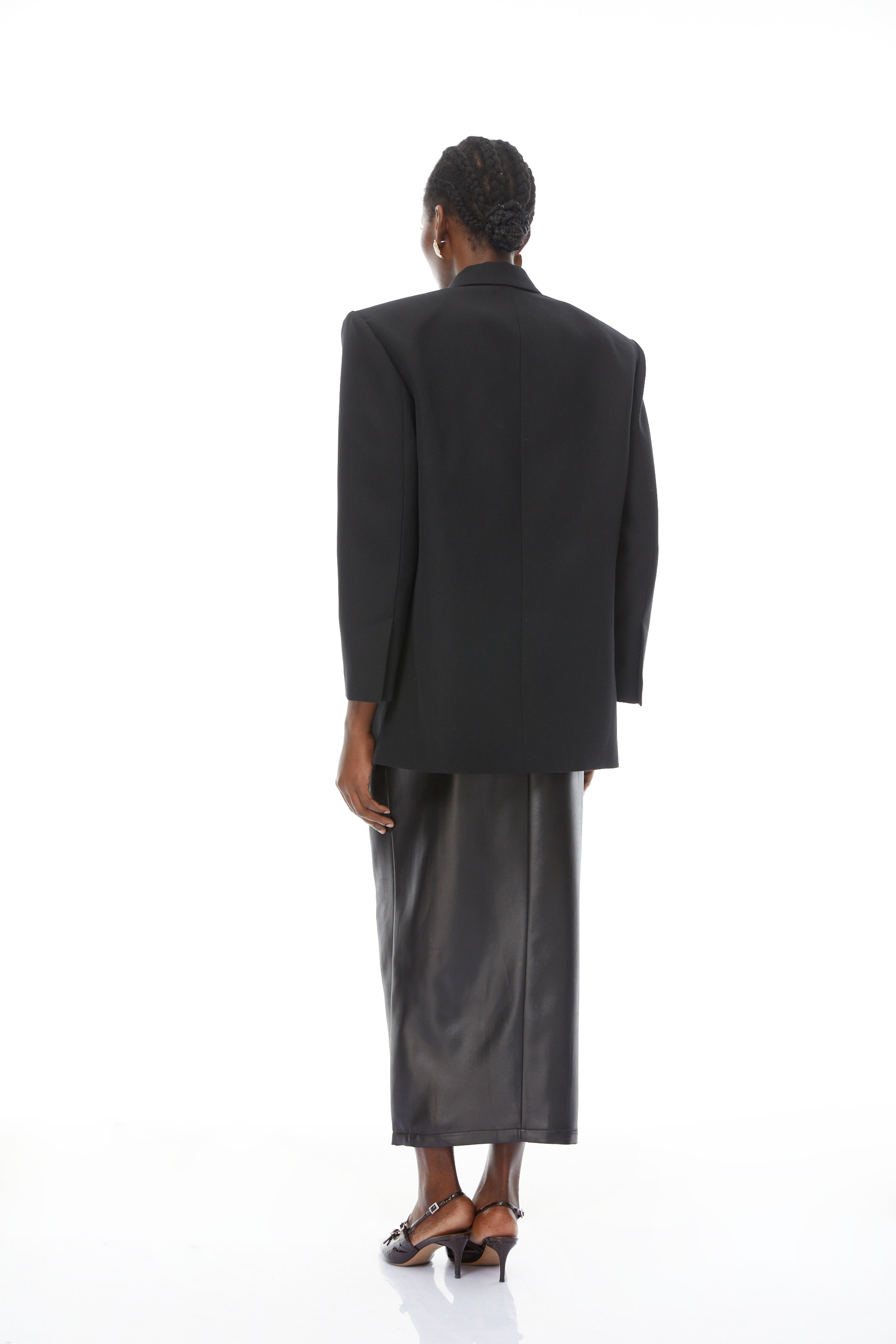 Simona Black Lapel Single-Breasted Blazer (Final Sale)