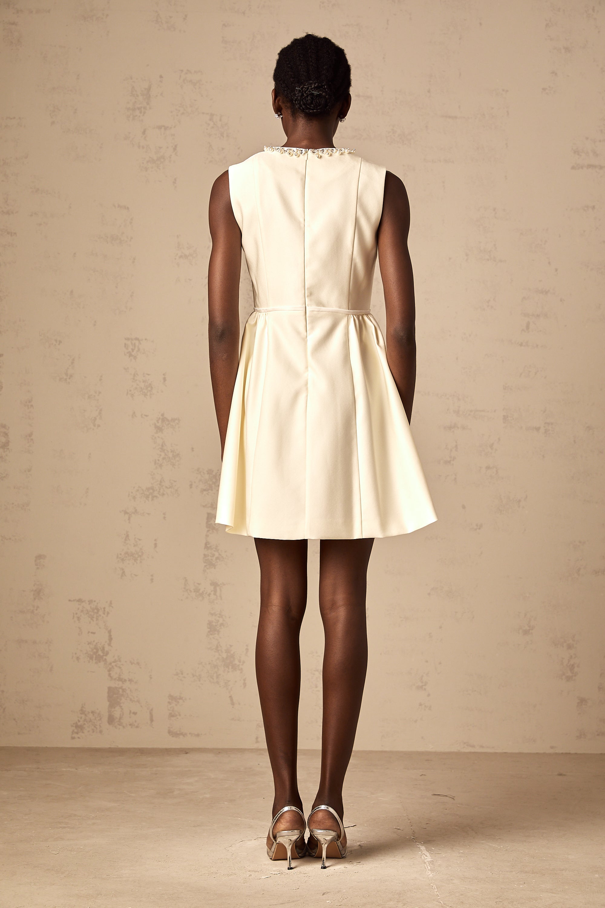 Isabelle white bowknot embellished mini dress (Final Sale-US Only)