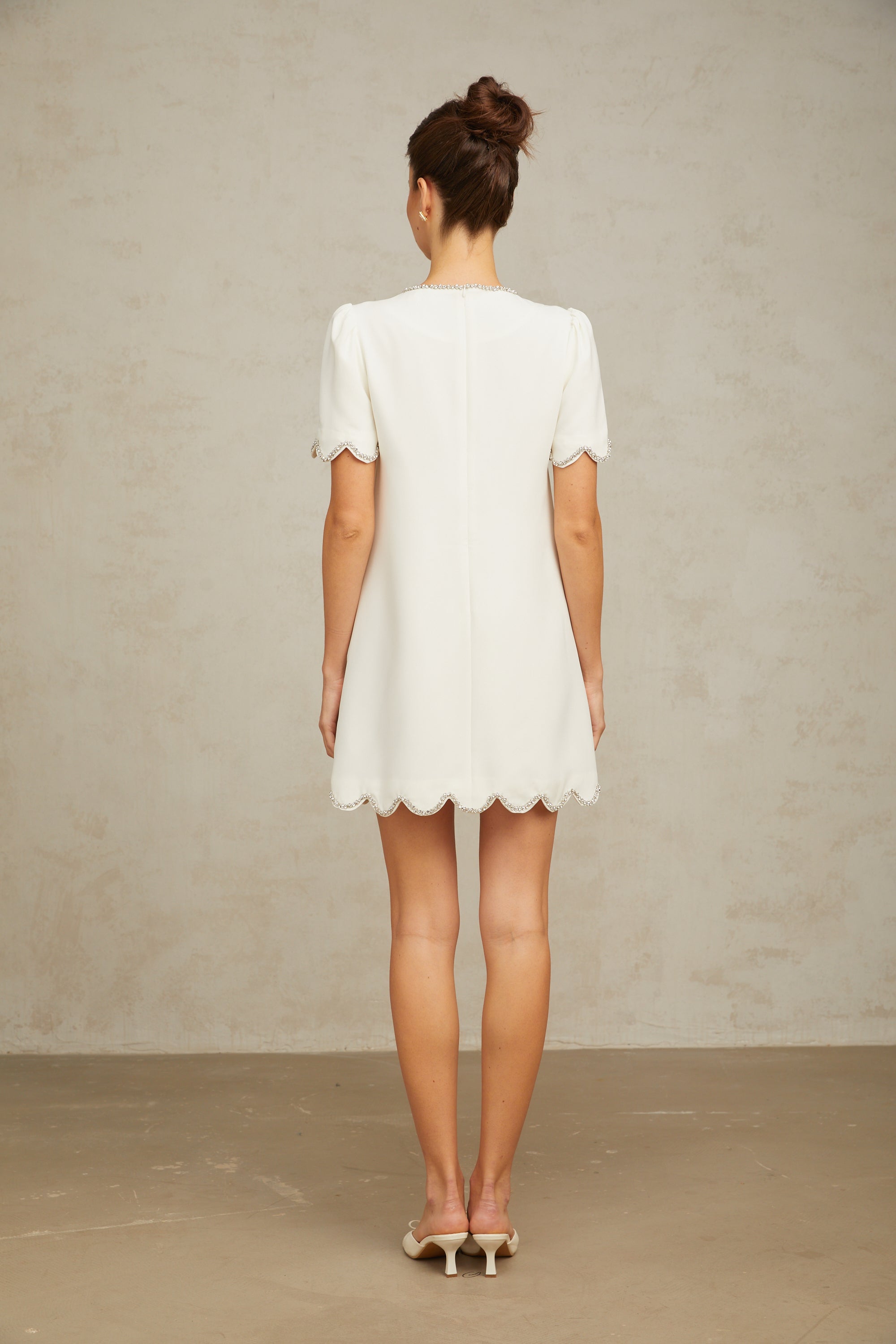 Bérénice white crystal-embellished mini dress (Final Sale)