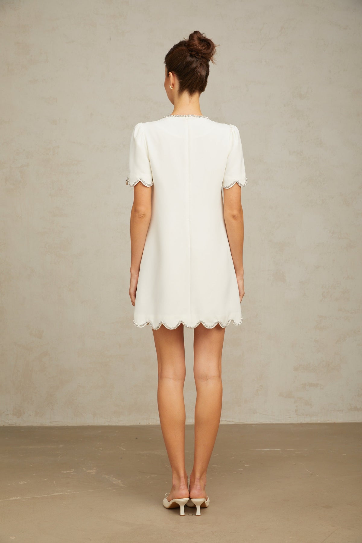 Bérénice white crystal-embellished mini dress (Final Sale)
