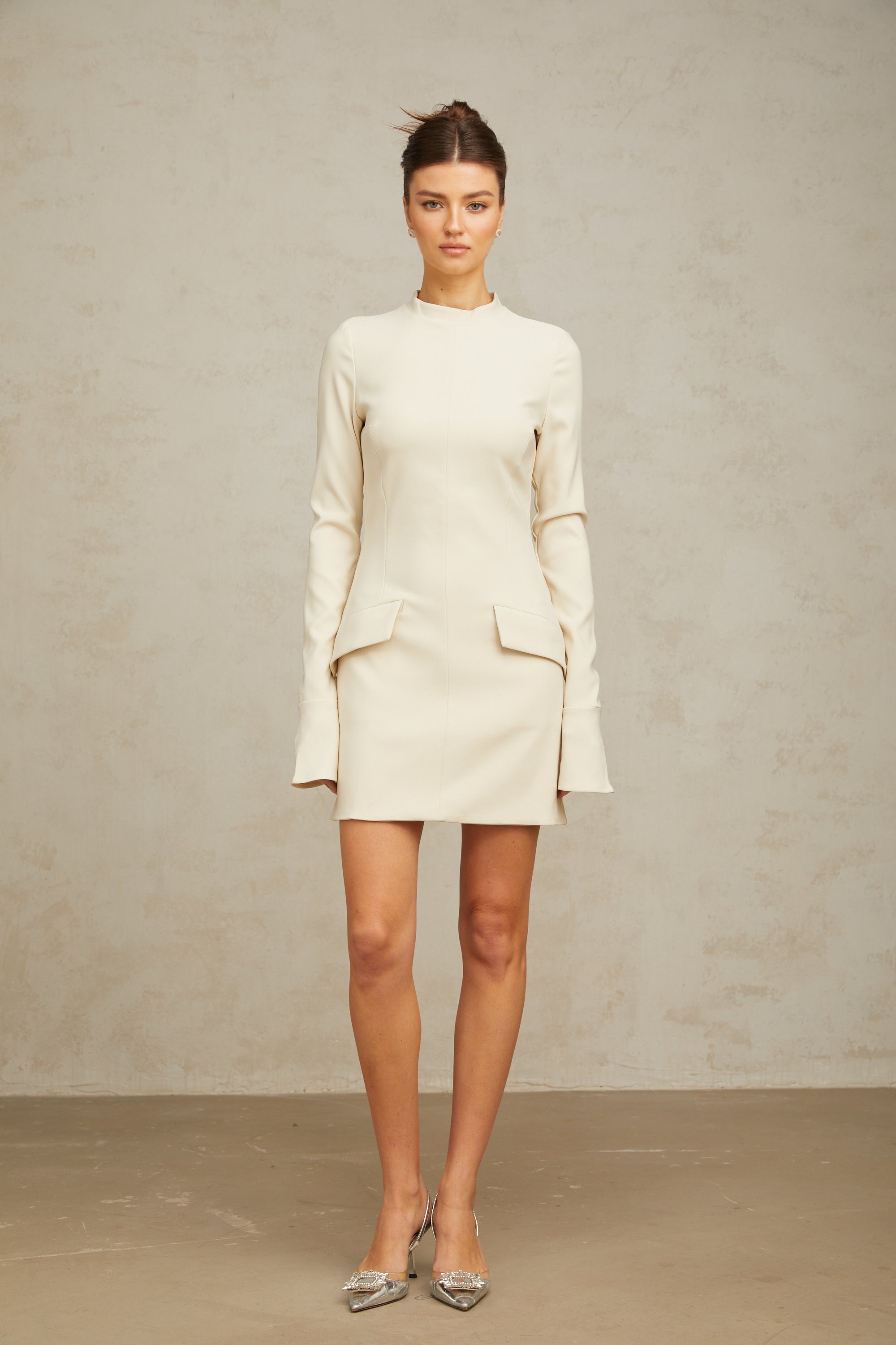 Chloé cream-white fitted mini dress (Final Sale)