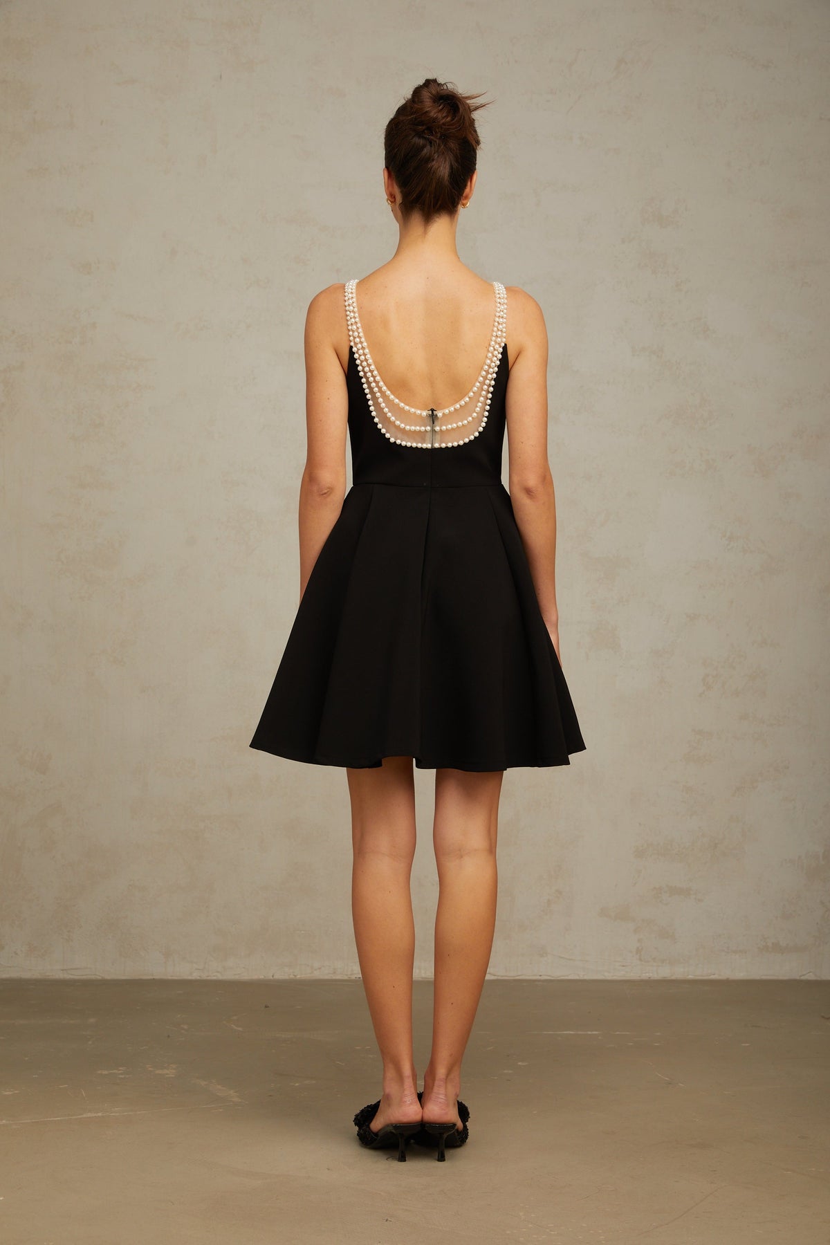 Danaé black faux-pearl-embellished mini dress (Final Sale-US Only)