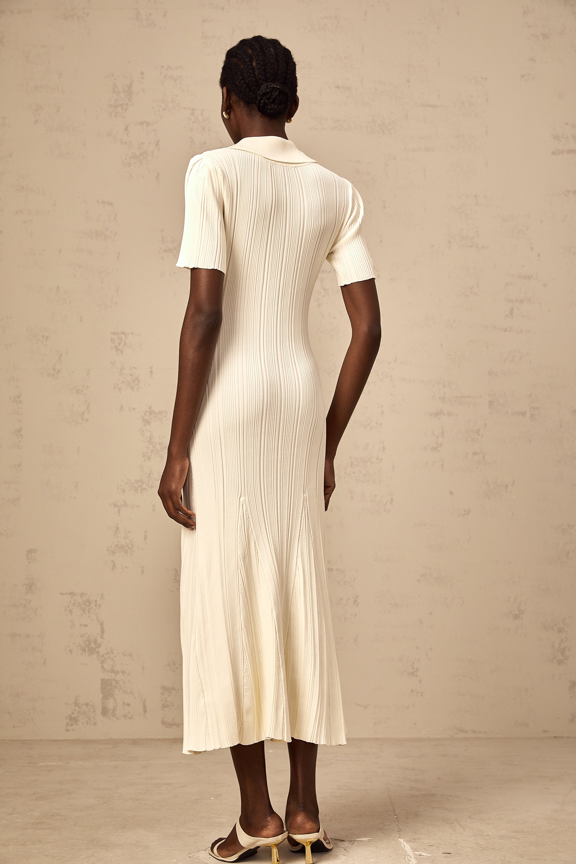 Nouria neutrals ribbed-knit midi dress (Final Sale-US Only)