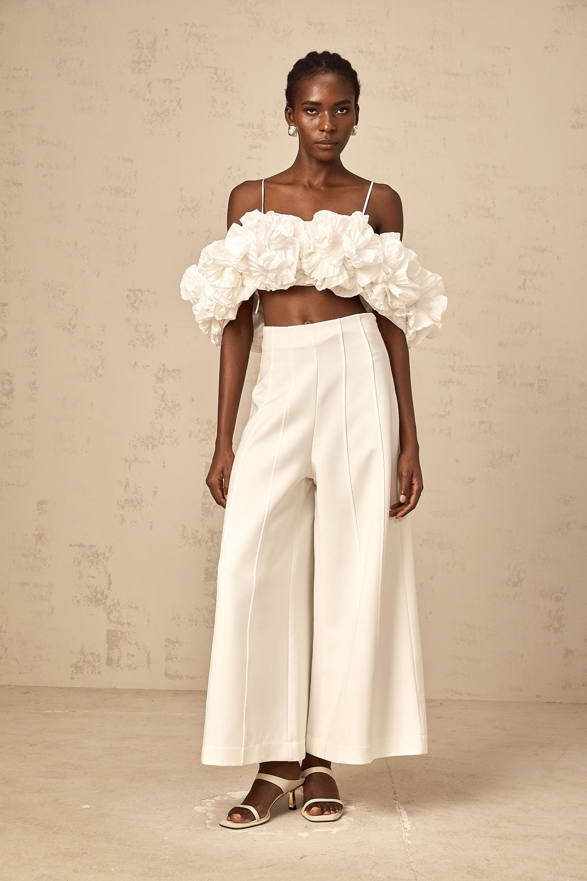Prunelle white flower camisole top