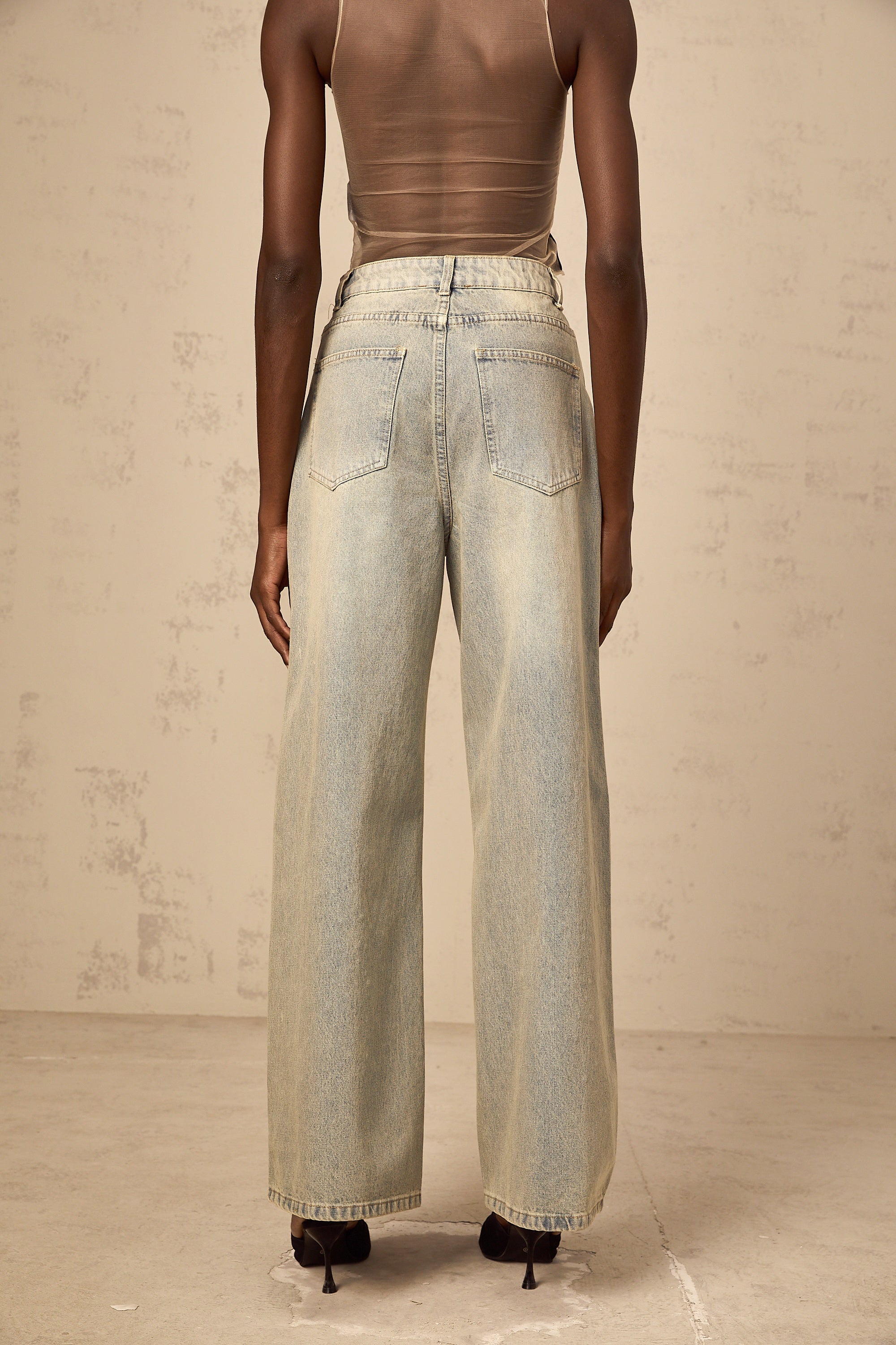 Irina light-blue rhinestone denim jeans