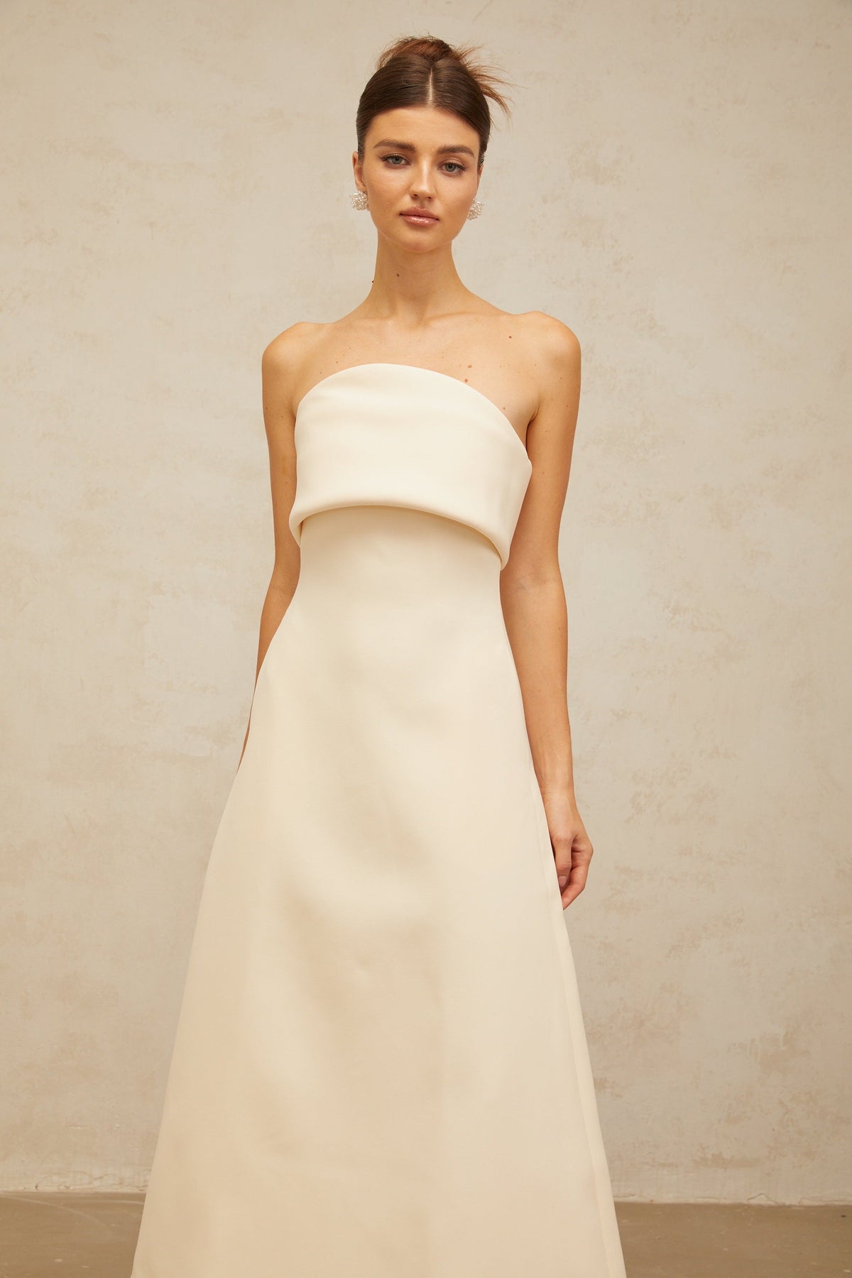 Raphaëlle white folded corset midi dress (Final Sale-US Only)