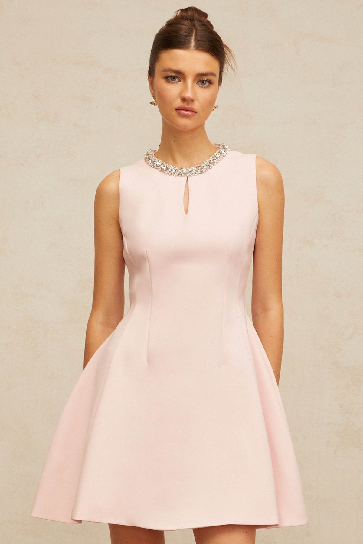 Clothilde pink sequined puff mini dress (Final Sale)