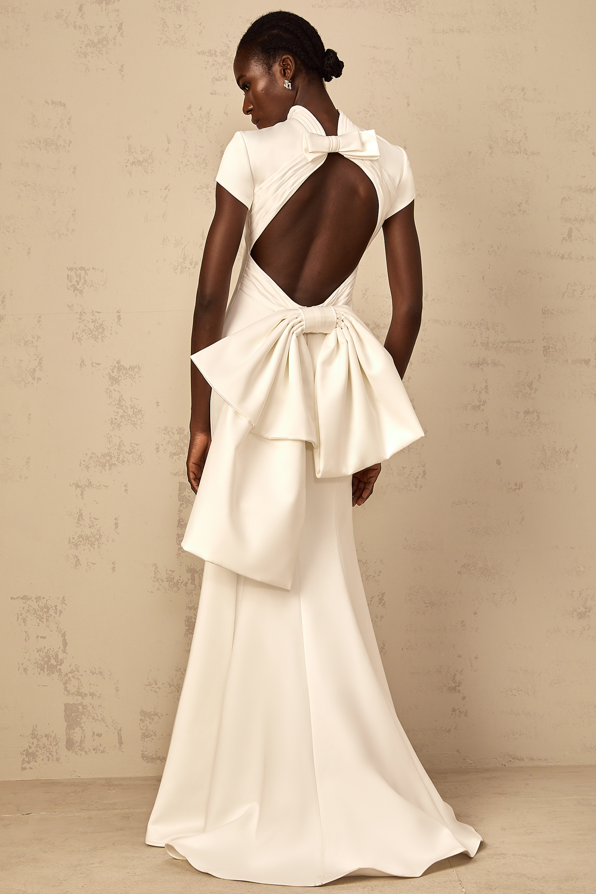 Camille White Statement Bow Mermaid Maxi Dress (Final Sale-US Only)