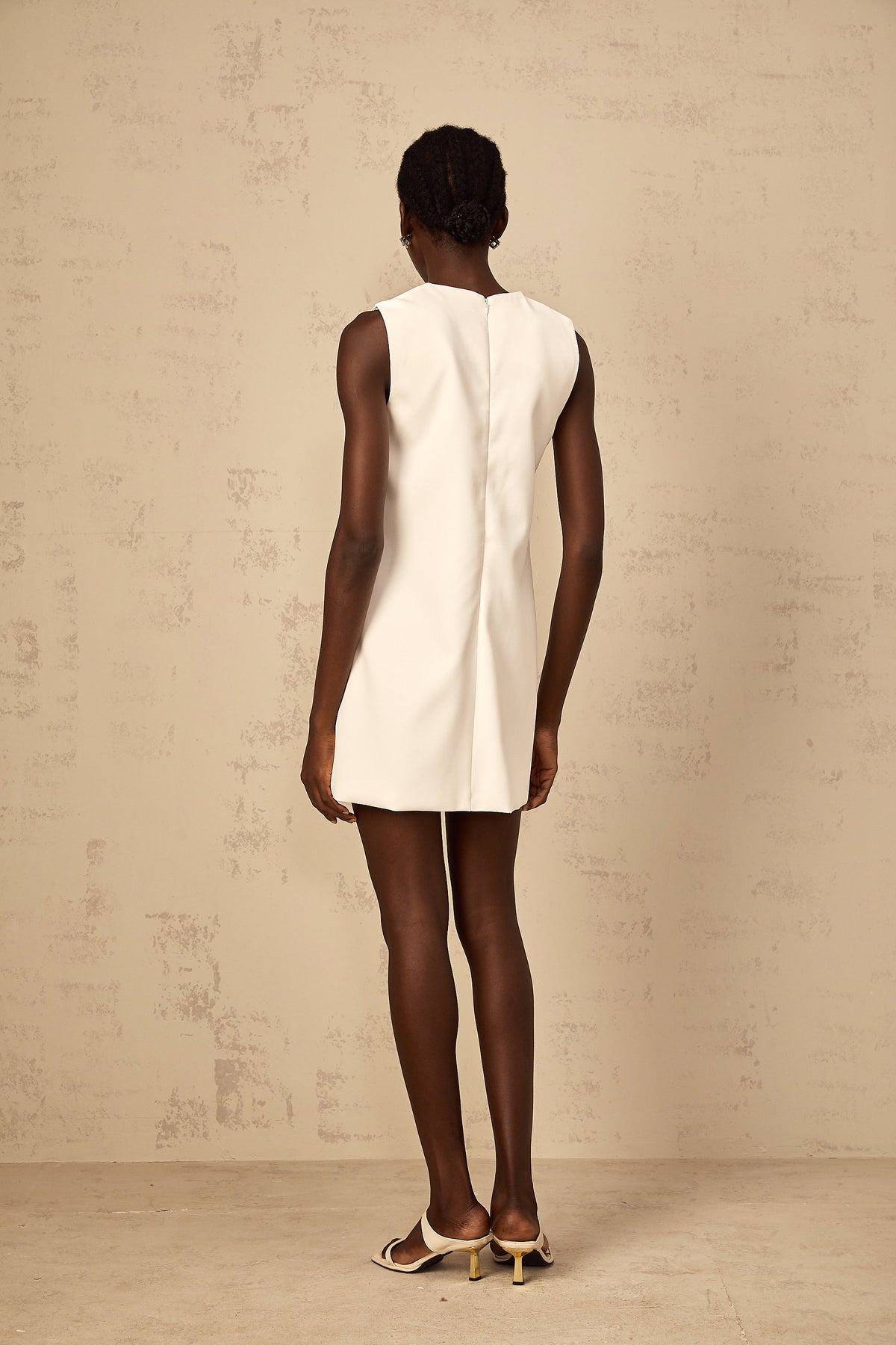 Irène White Sequin Floral Embroidered Mini Dress (Final Sale-US Only)