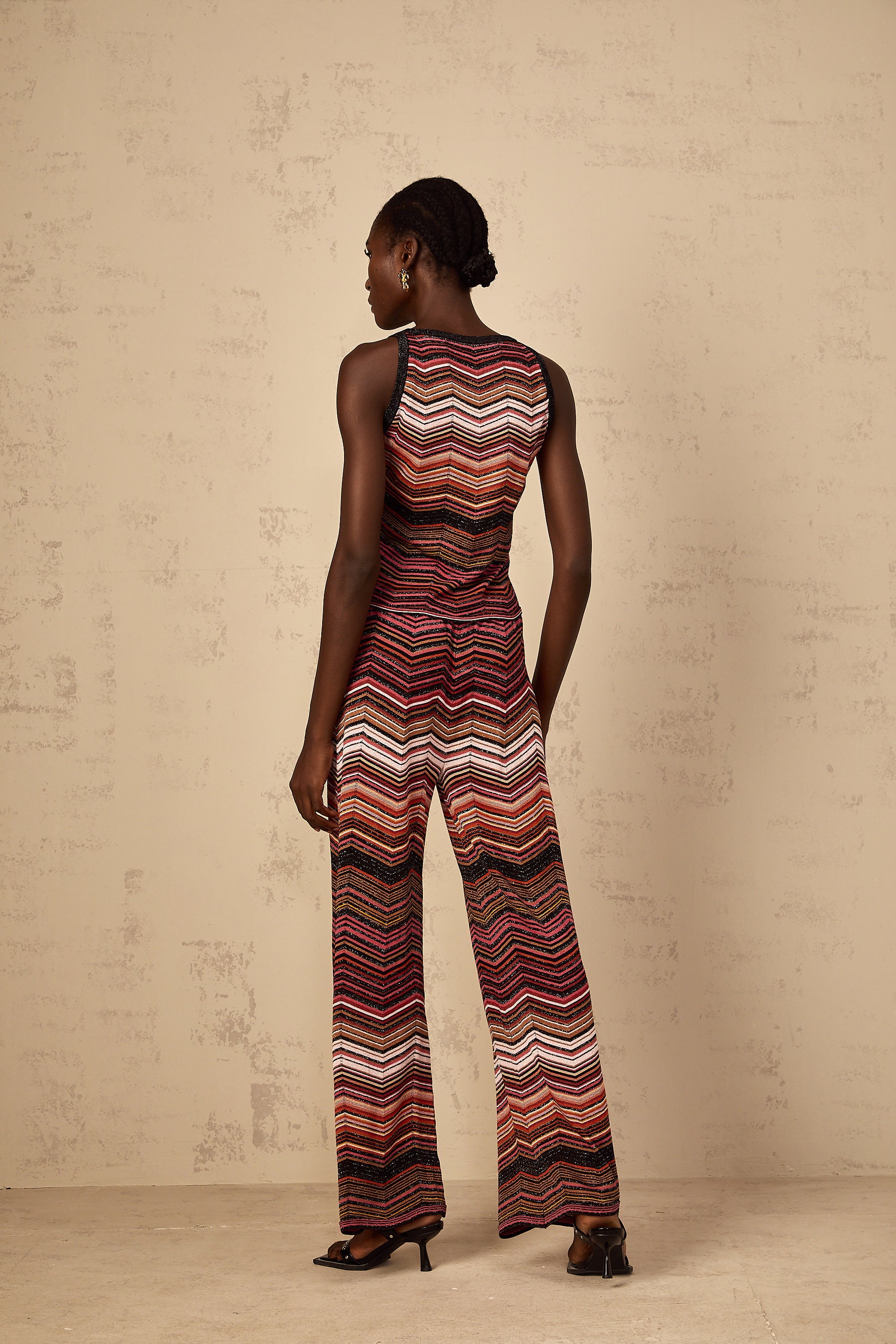 Chloé Red Striped Knit Matching Set