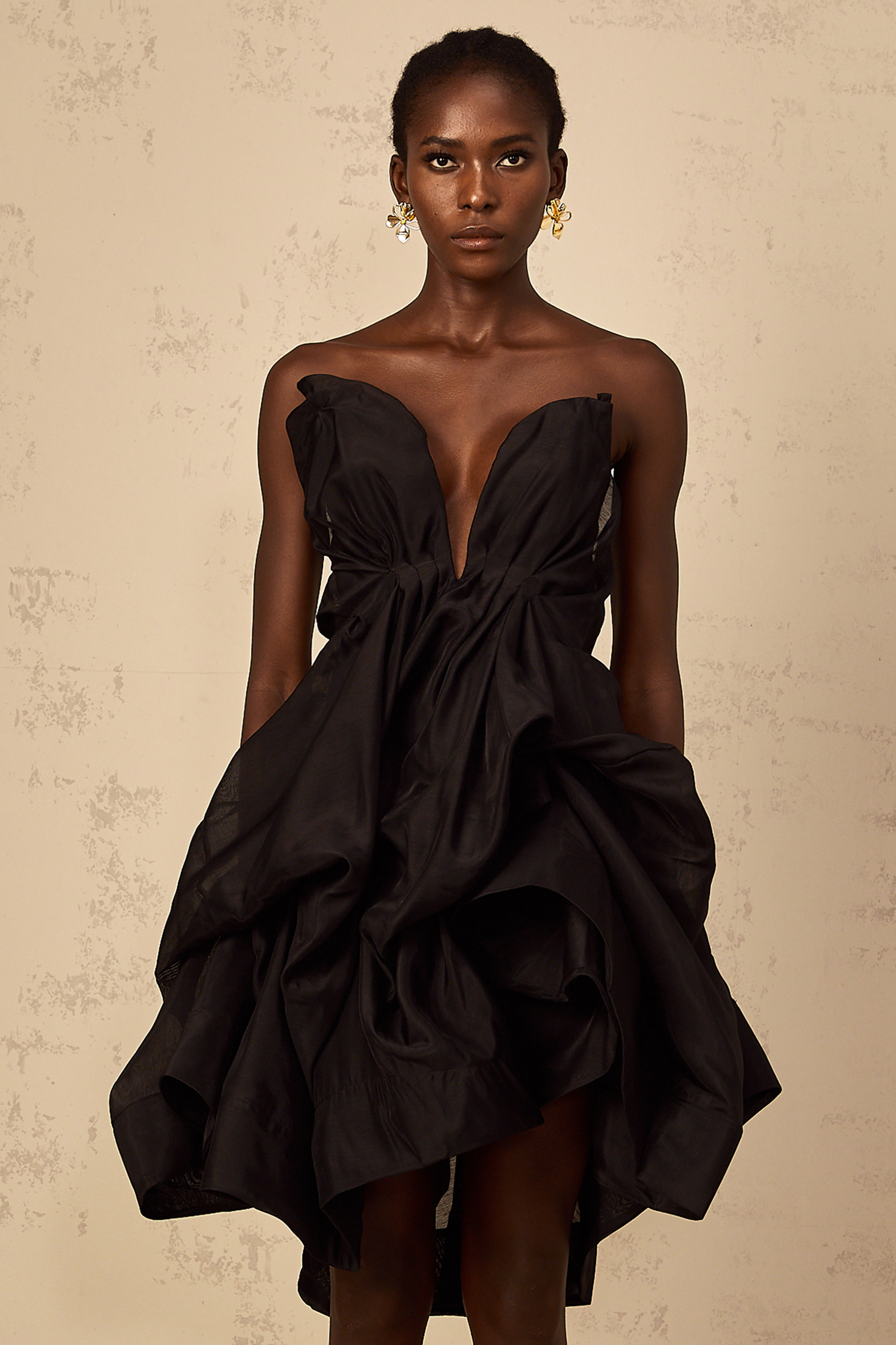 Elida Asymmetrical Pleated Cocktail Mini Dress (Final Sale-US Only)