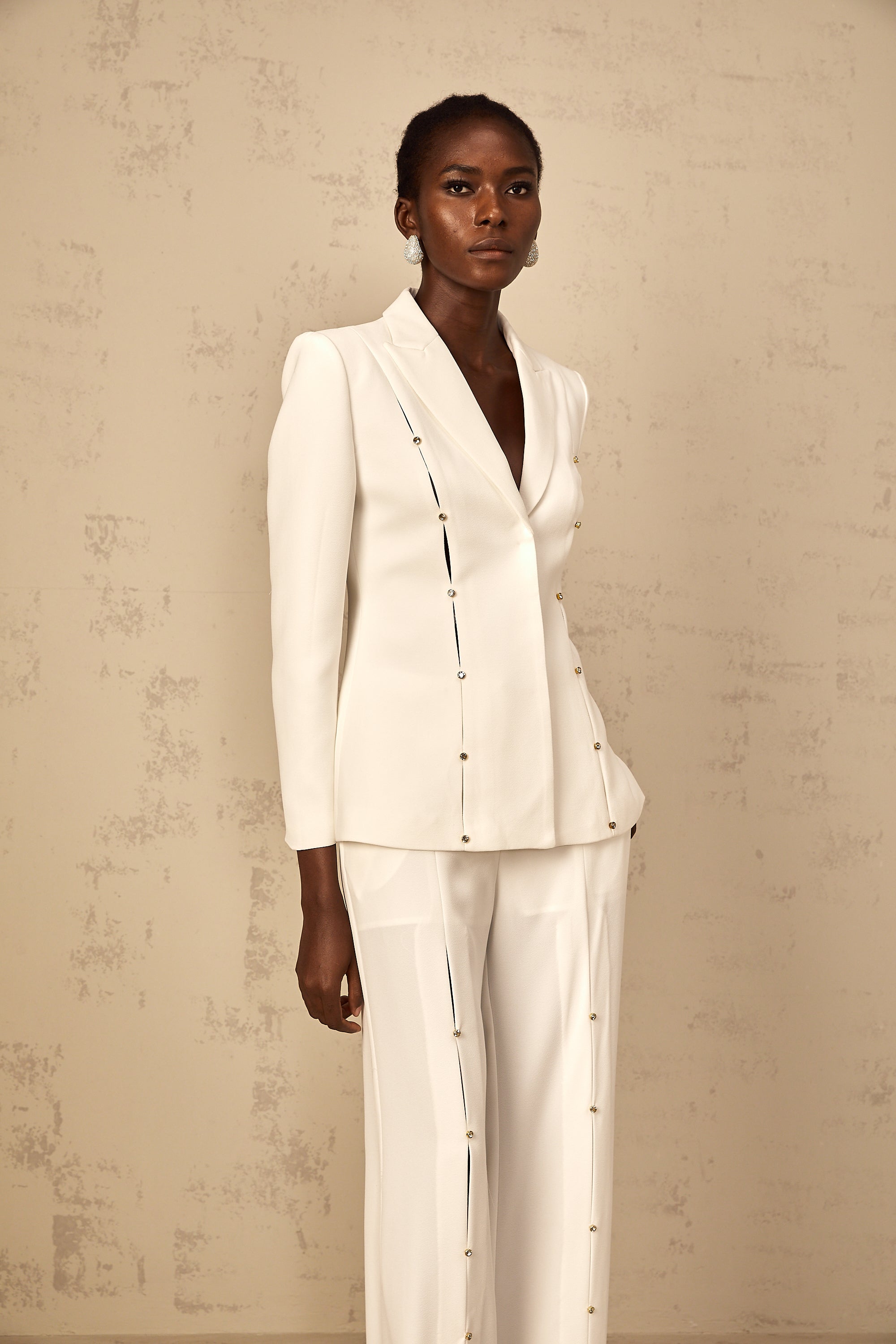 Frida Embellished Blazer & Trouser Pant Set
