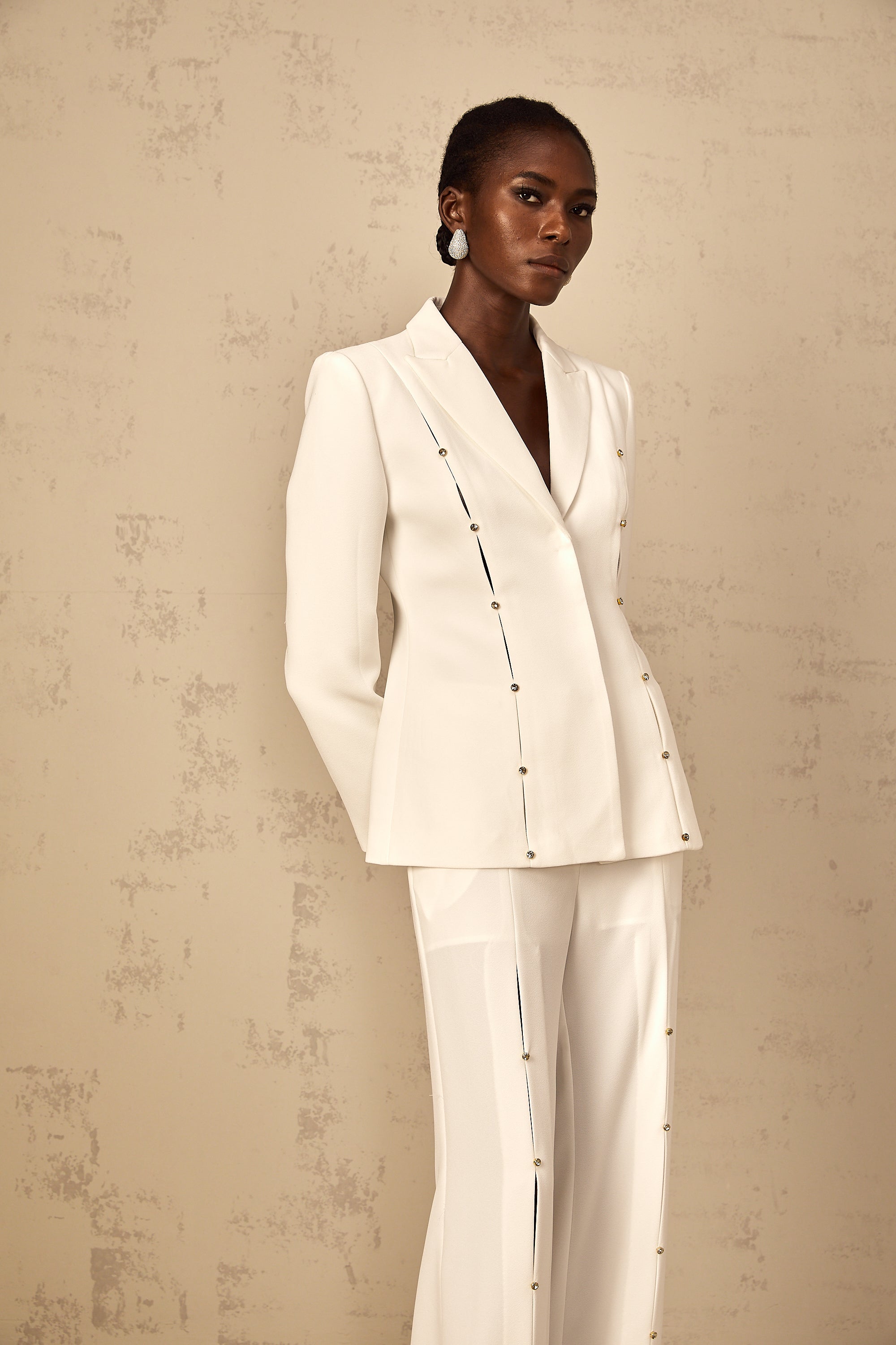 Frida Embellished Blazer & Trouser Pant Set