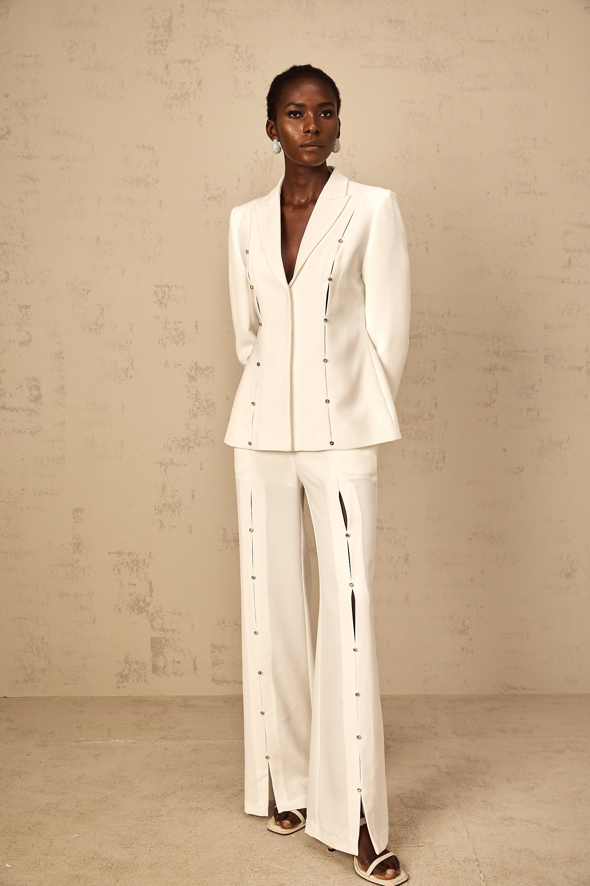 Frida Embellished Blazer & Trouser Pant Set