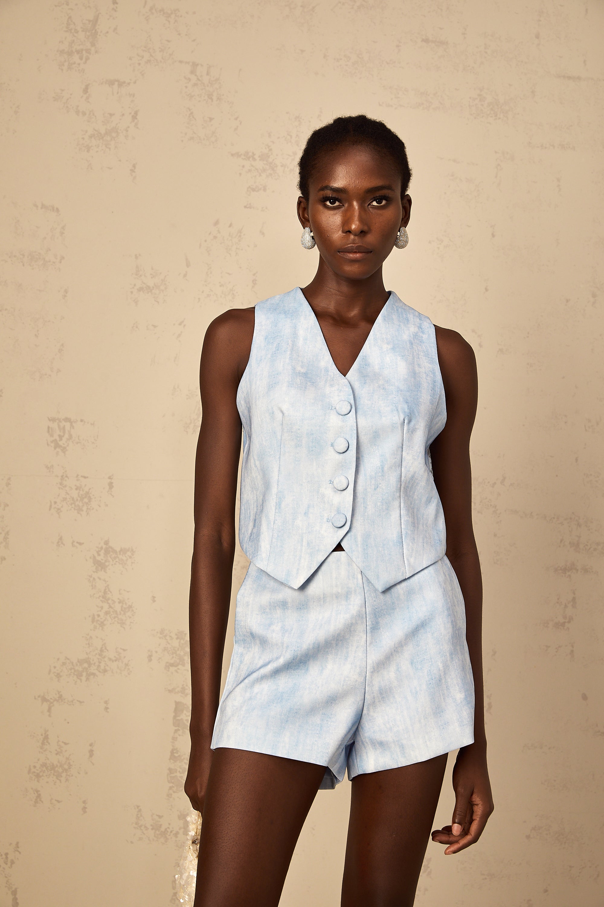 Abbie Light Blue Faded Effect Matching Set (Final Sale)
