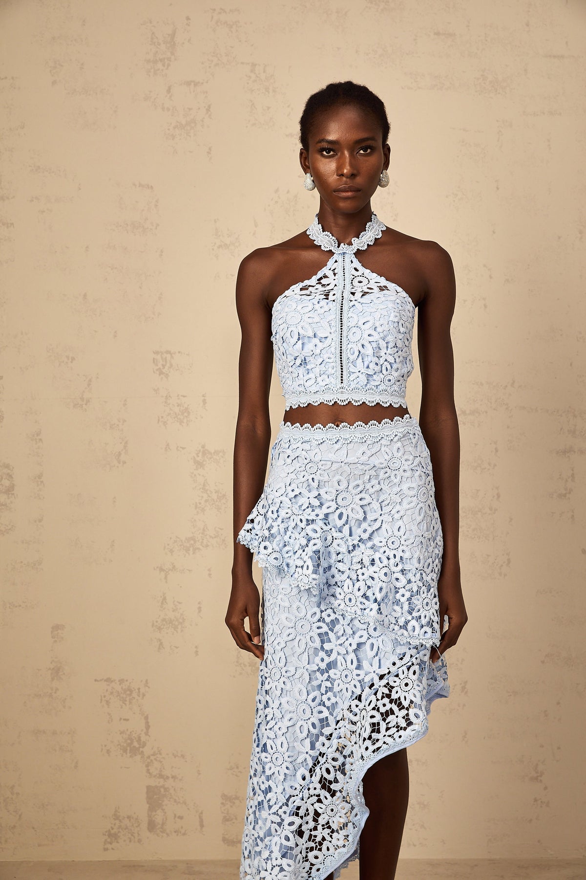 Bruyère Blue Corded Lace Matching Set (Final Sale)