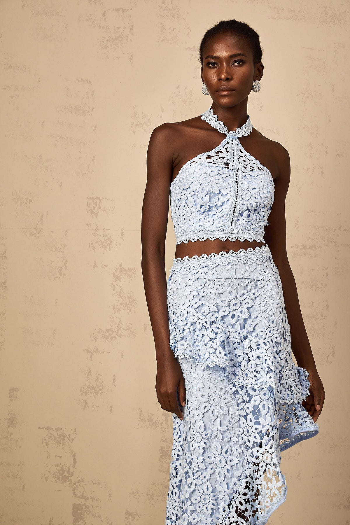 Bruyère Blue Corded Lace Matching Set (Final Sale-US Only)