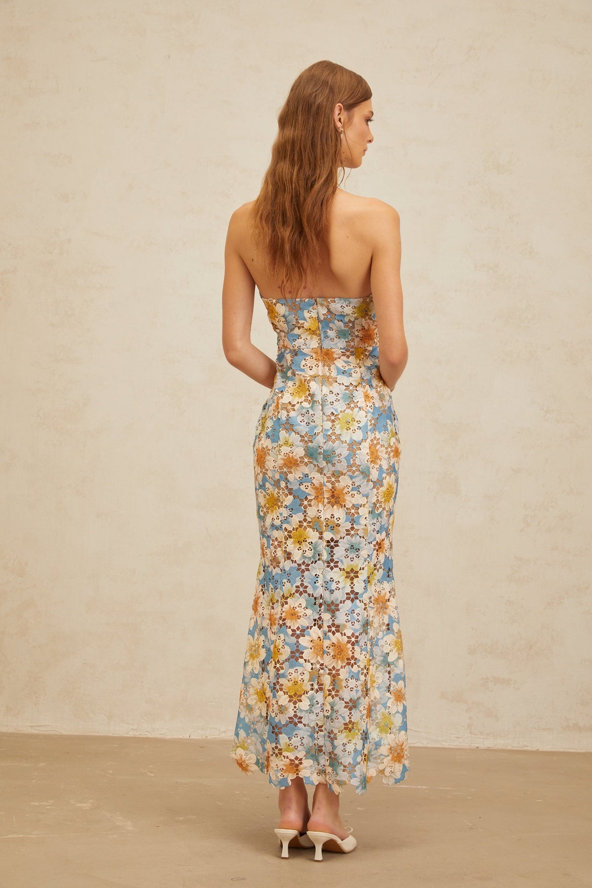 Zoé Blue Garden Party Floral Maxi Dress (Final Sale-US Only)