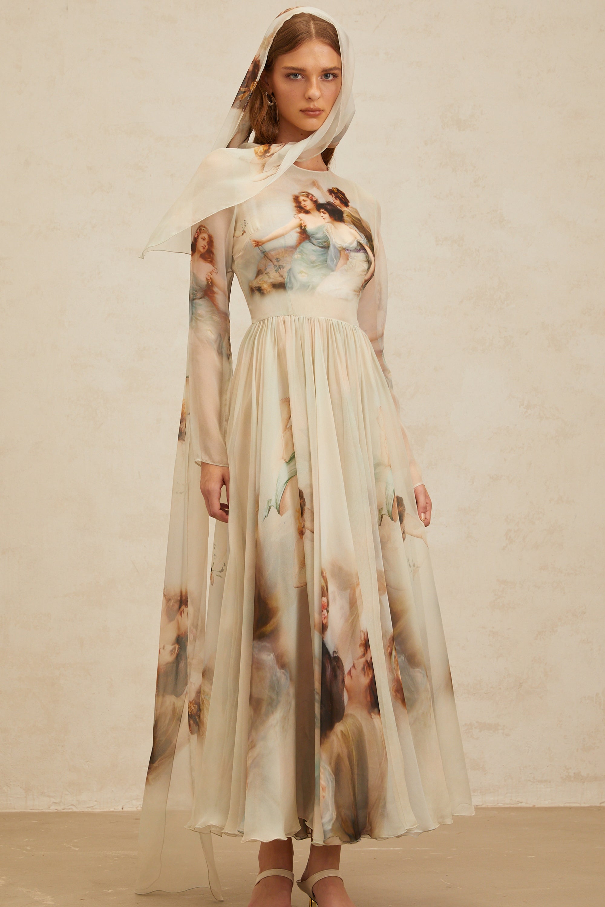 Manon Green Graphic Print Silk Maxi Dress (Final Sale)