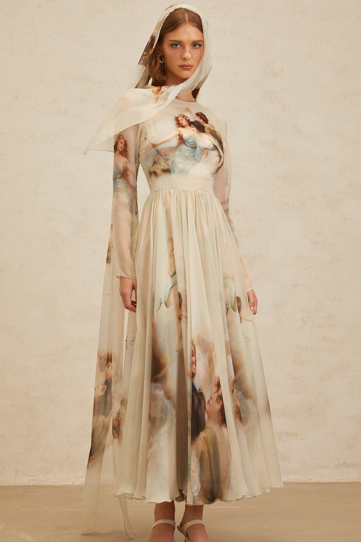 Manon Green Graphic Print Silk Maxi Dress (Final Sale)
