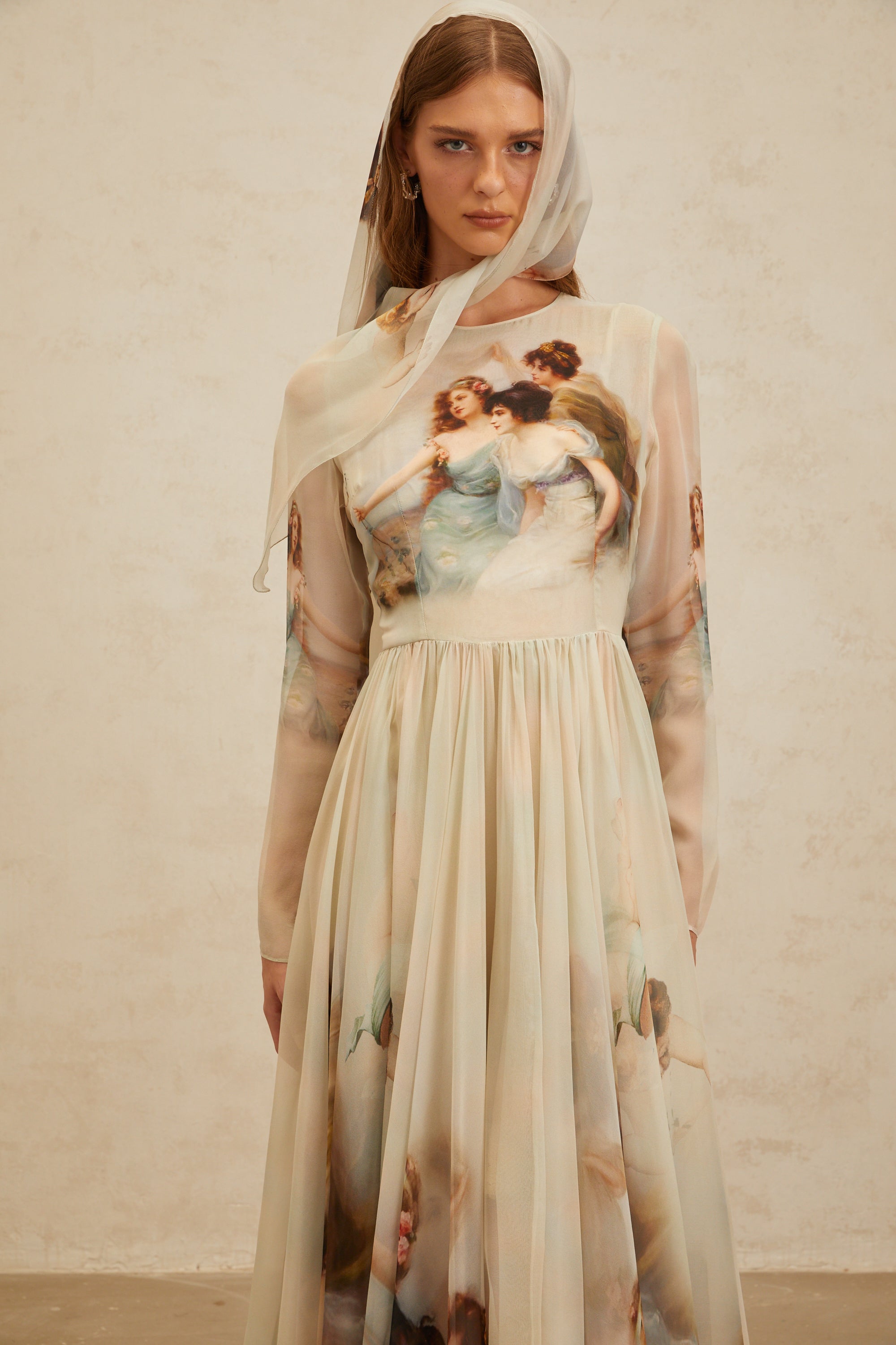 Manon Green Graphic Print Silk Maxi Dress (Final Sale)