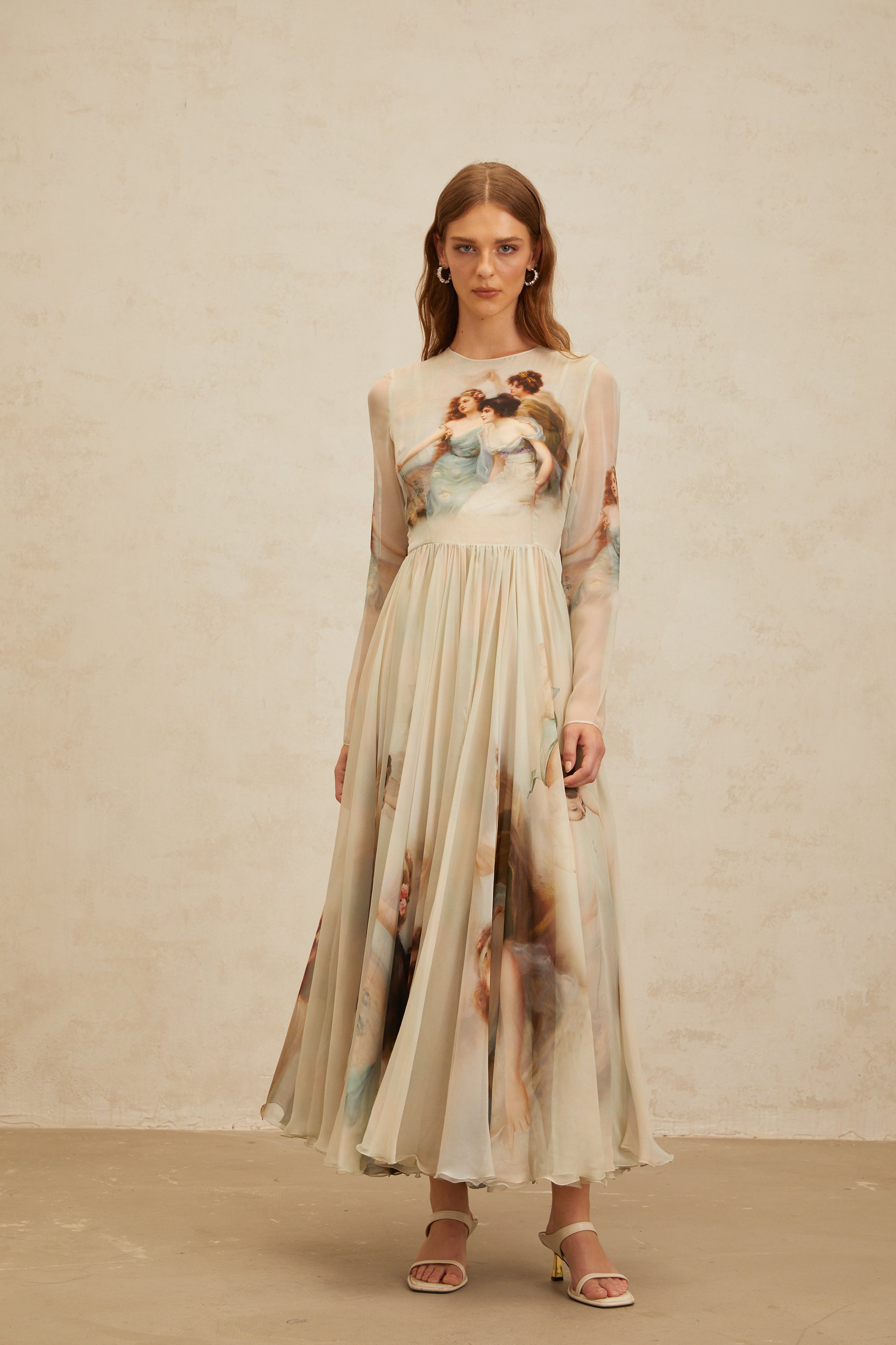 Manon Green Graphic Print Silk Maxi Dress (Final Sale)