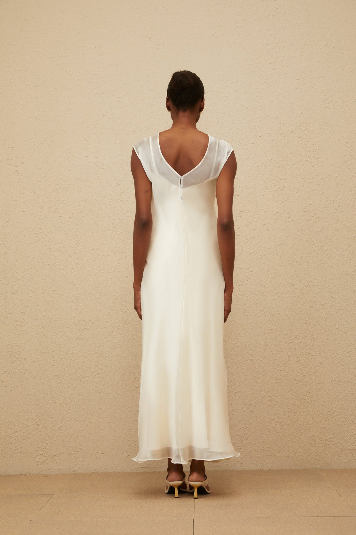 Epurée White Flared Tulle Maxi Dress (Final Sale-US Only)