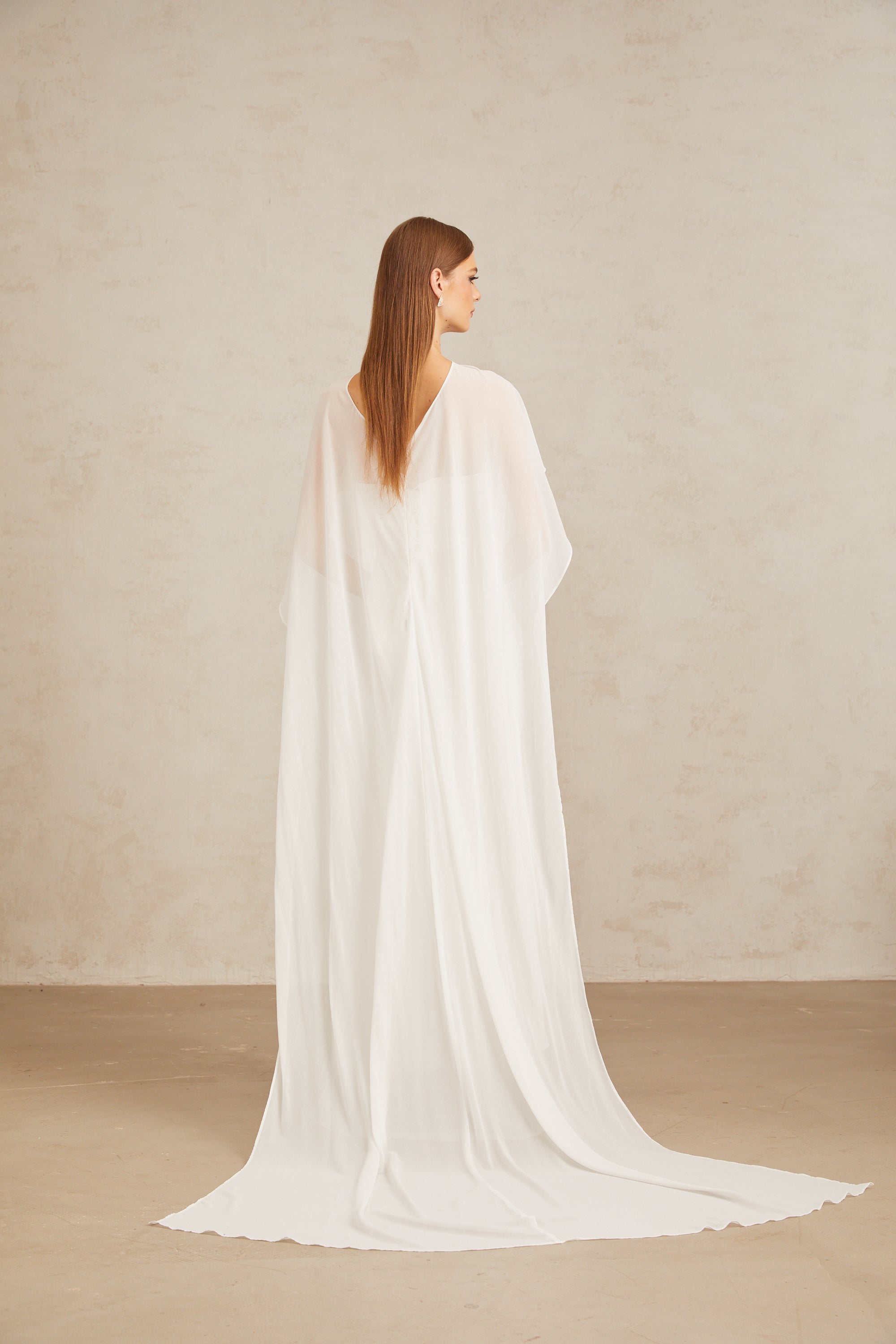 Léonie White Tulle Cape & Dress Set (Final Sale-US Only)