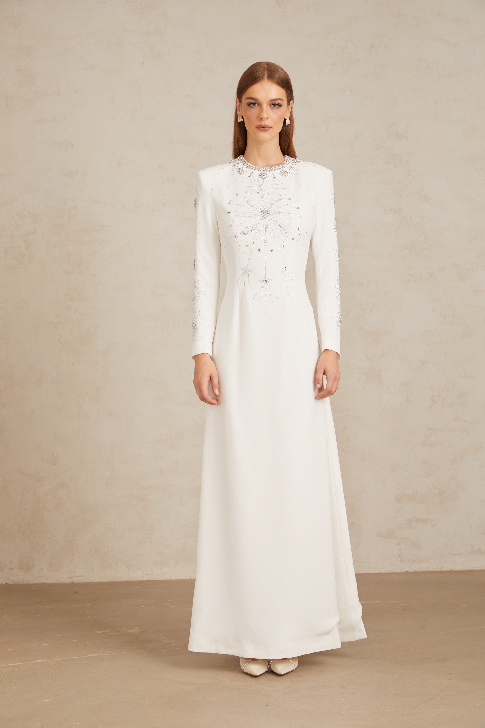 Aloïse White Embellished Maxi Gown (Final Sale-US Only)