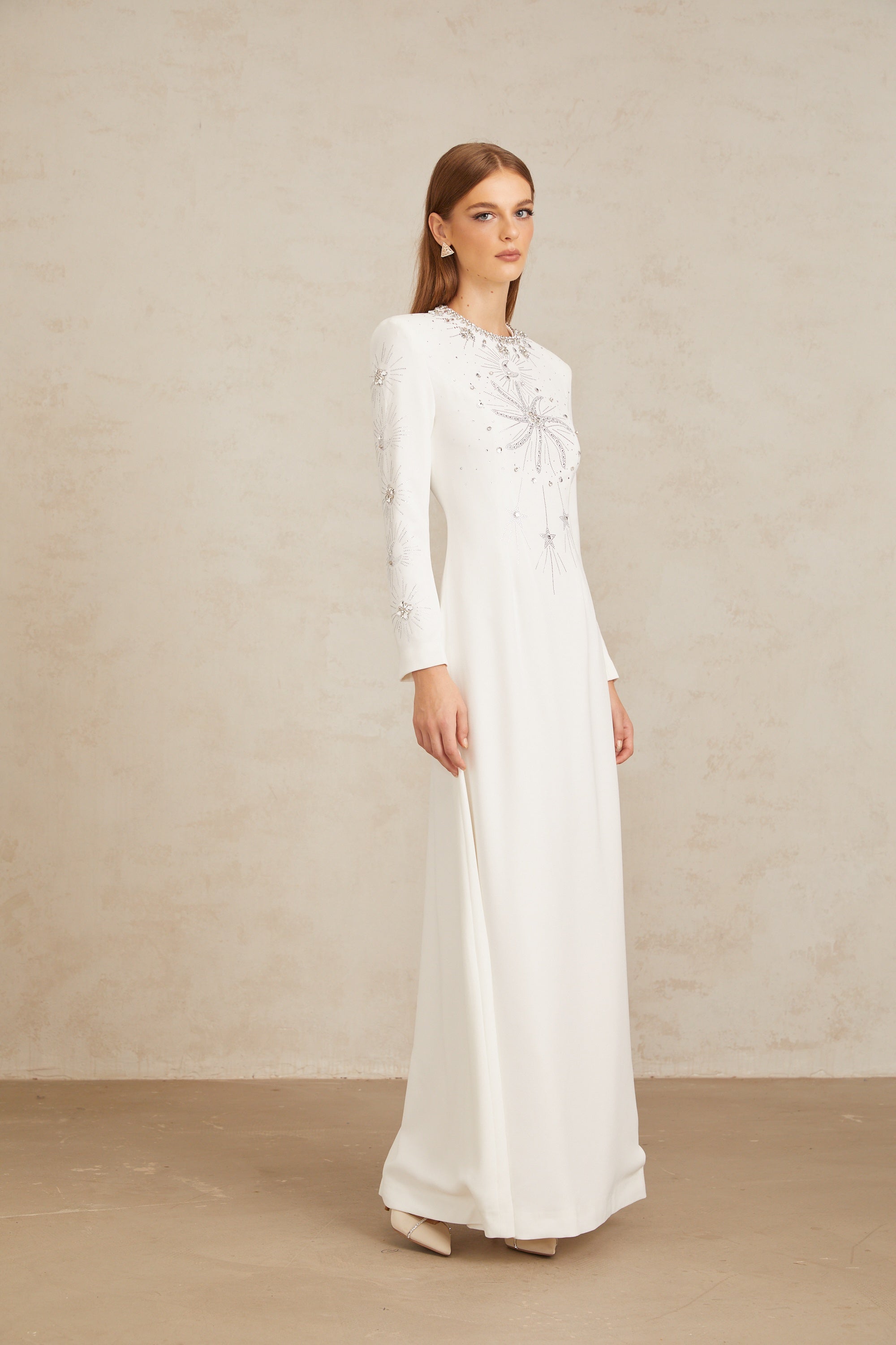 Aloïse White Embellished Maxi Gown (Final Sale-US Only)