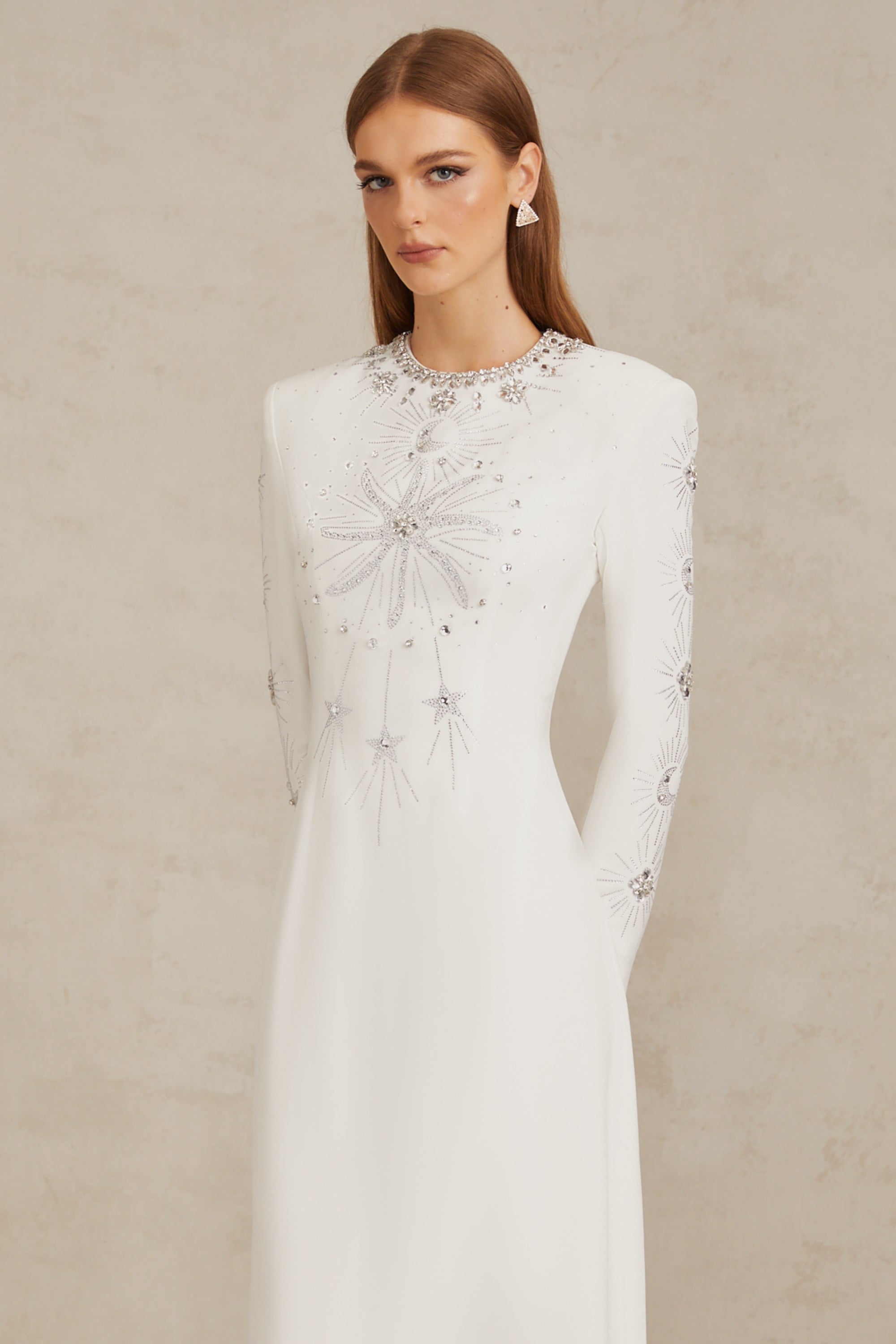 Aloïse White Embellished Maxi Gown (Final Sale-US Only)