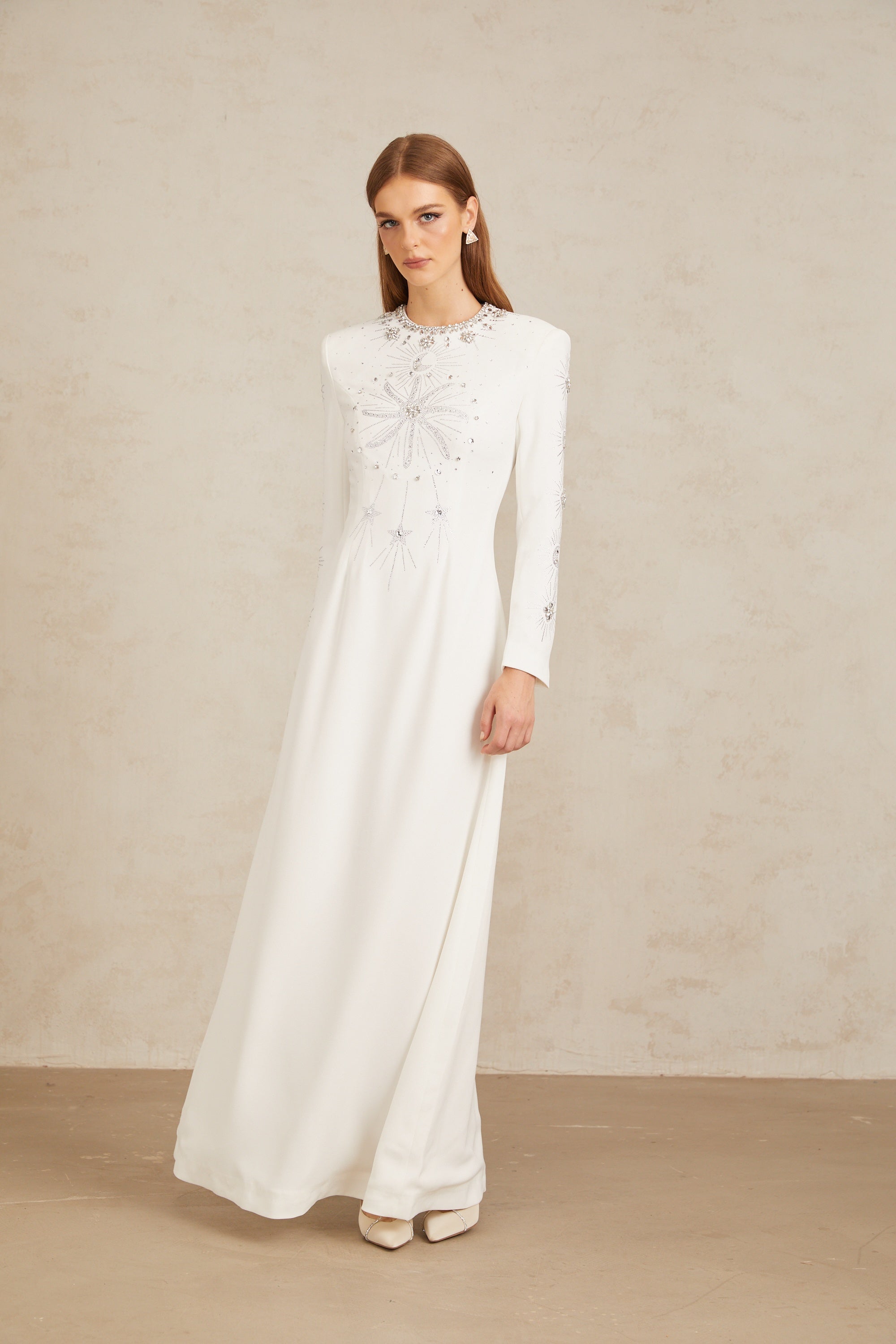 Aloïse White Embellished Maxi Gown (Final Sale-US Only)