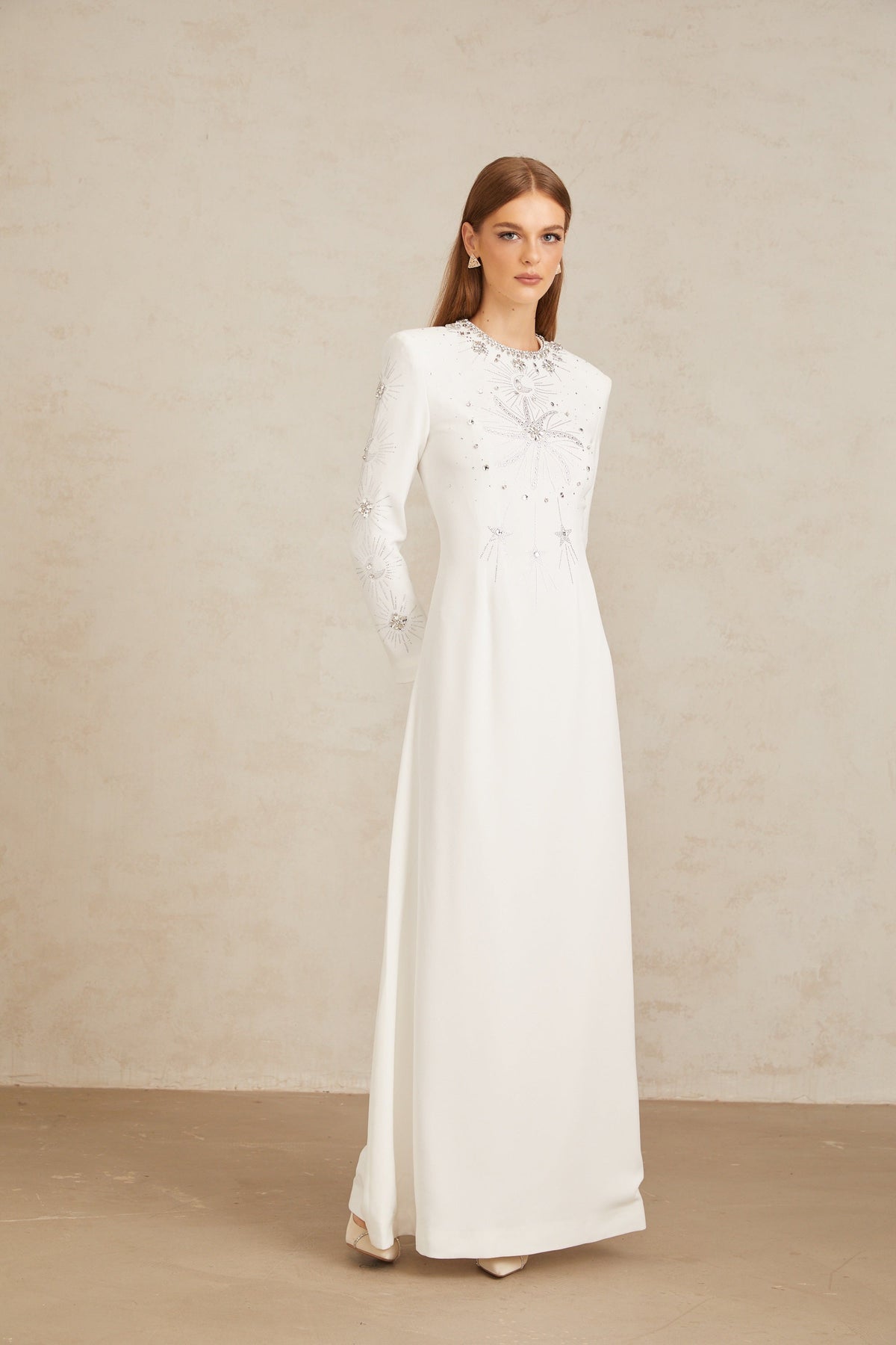 Aloïse White Embellished Maxi Gown (Final Sale-US Only)
