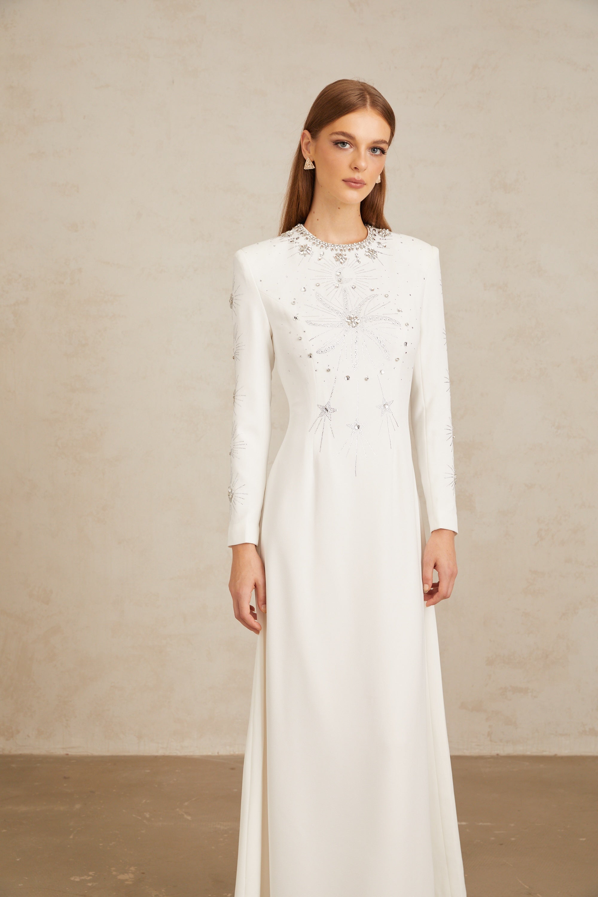 Aloïse White Embellished Maxi Gown (Final Sale-US Only)