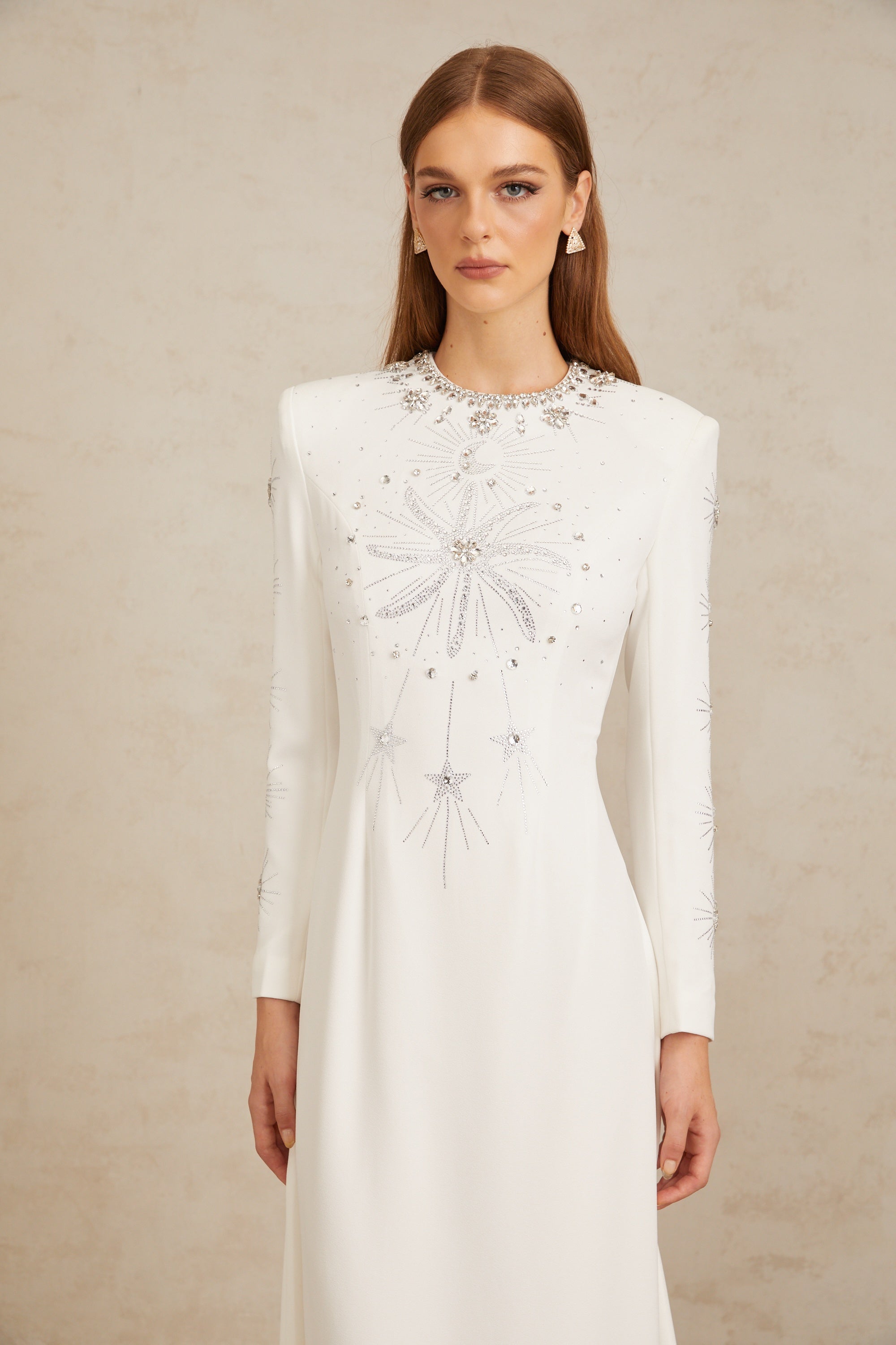 Aloïse White Embellished Maxi Gown (Final Sale-US Only)