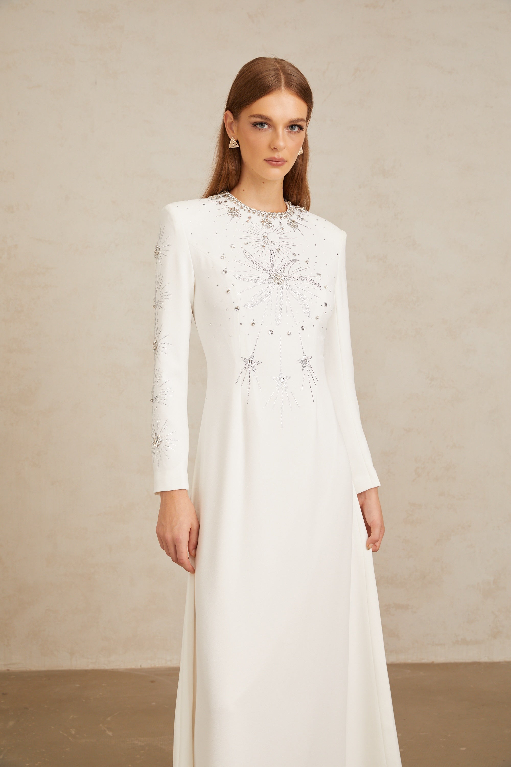 Aloïse White Embellished Maxi Gown (Final Sale-US Only)