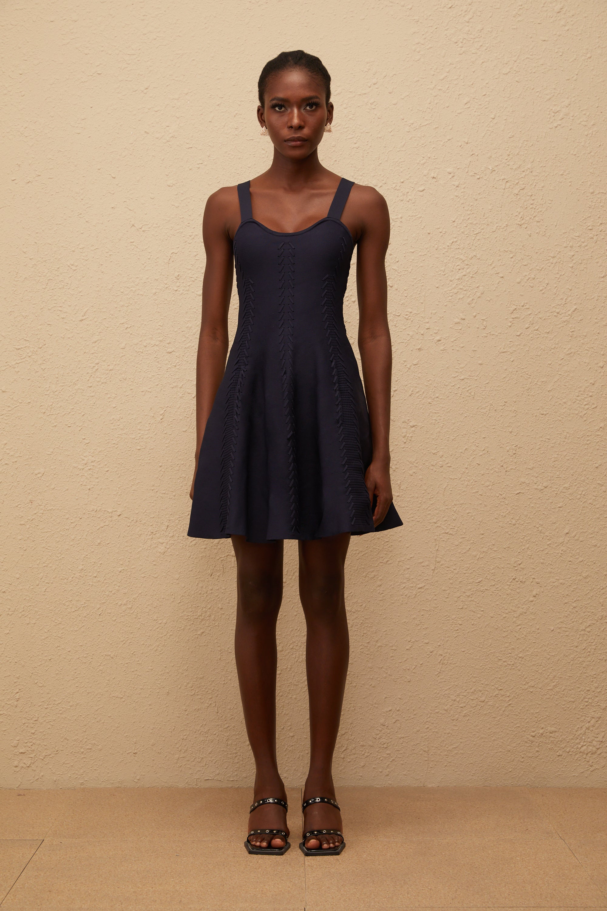 Melusine Blue Braided Knit Dress