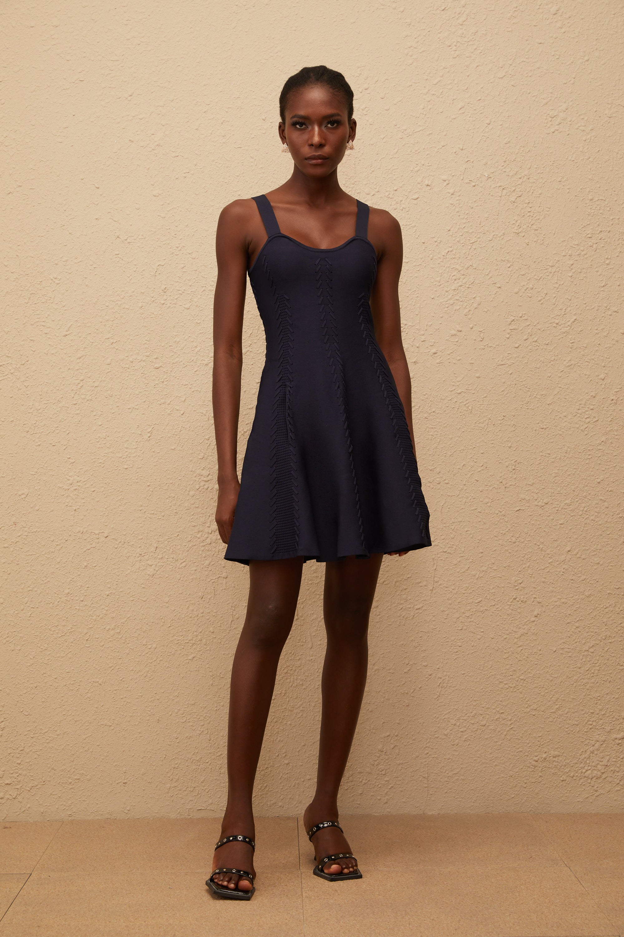 Melusine Blue Braided Knit Dress